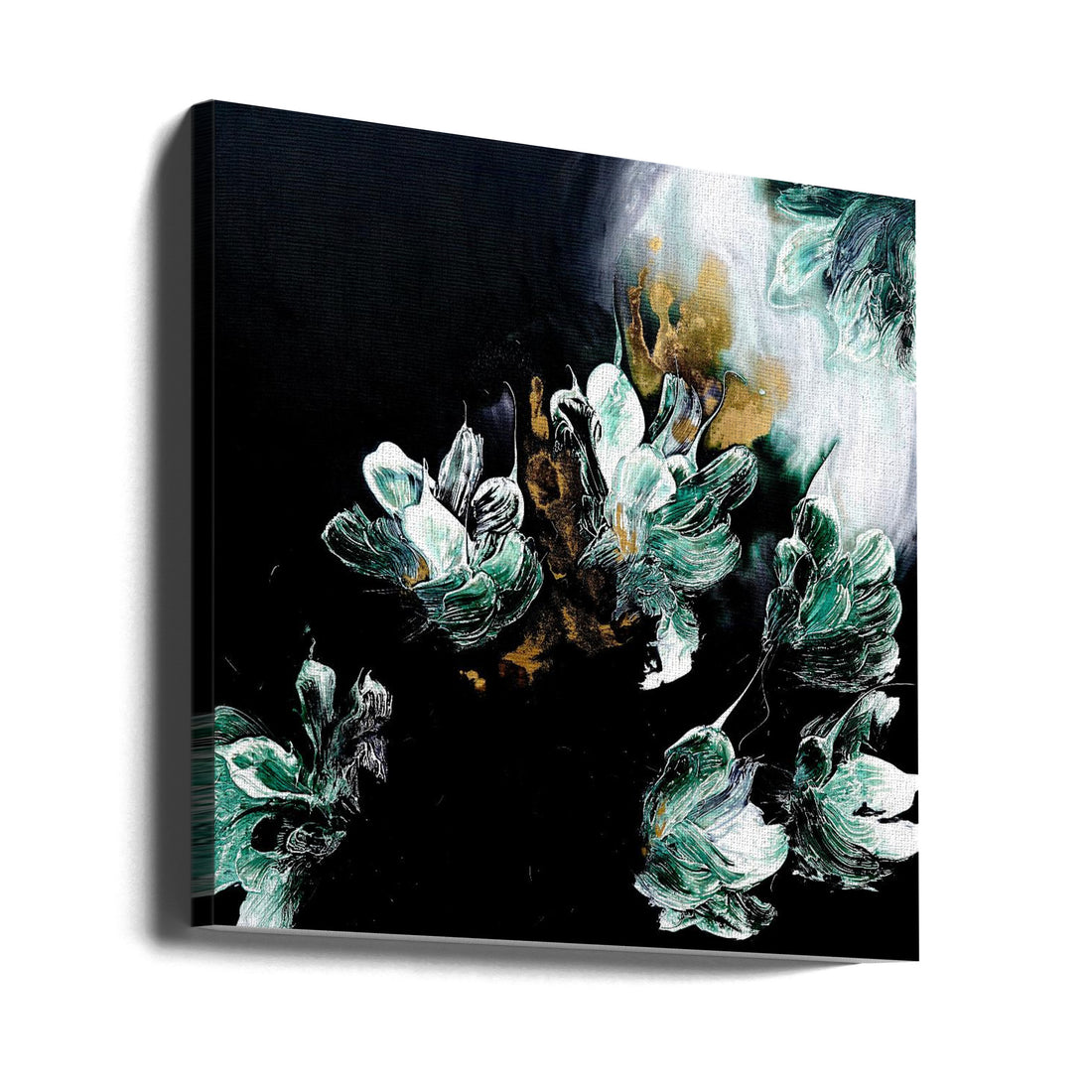 Dance with me by Françoise Wattré | Elegant Black Floral, Large Canvas Wall Art Print | Artsy Earth