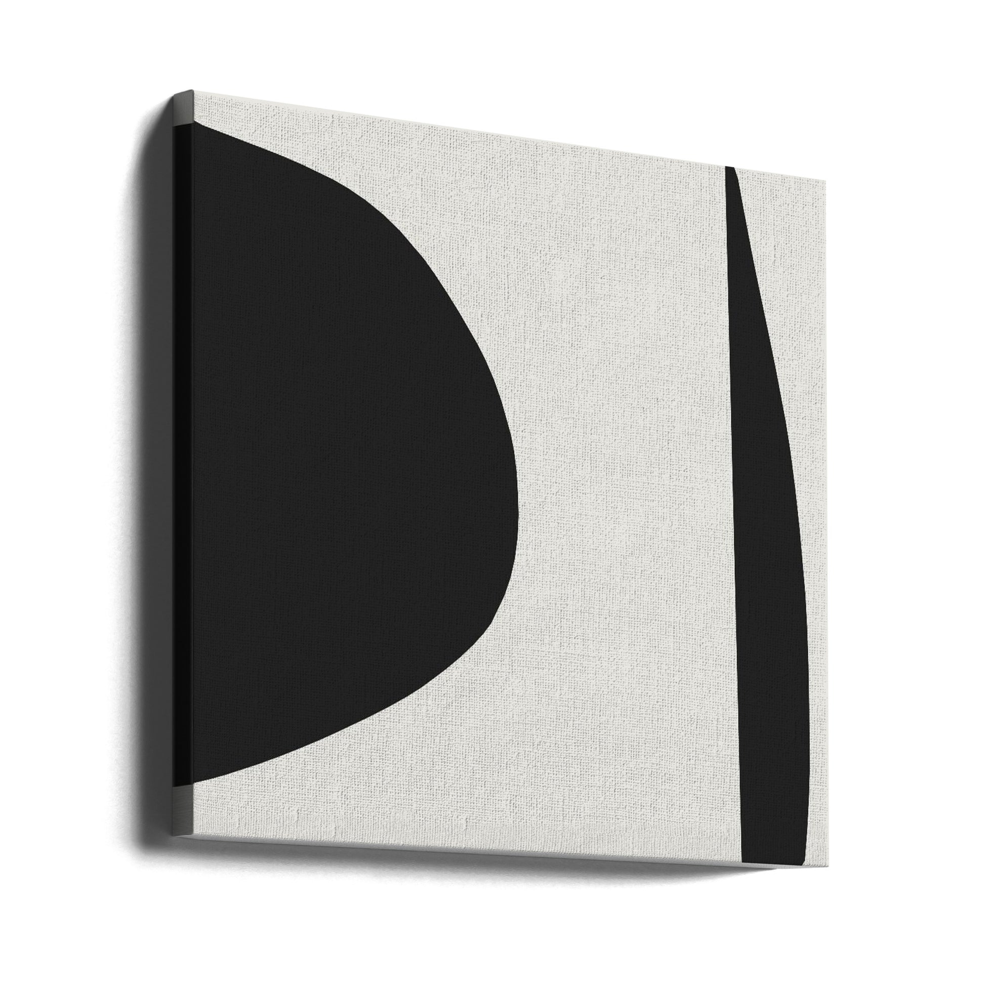 Minimal Abstract Art by Dan Hobday | Black And White Geometric, Large Canvas Wall Art Print | Artsy Earth