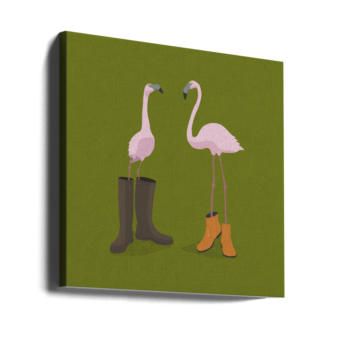 Fashion Flamingos by Florent Bodart | Colorful Wildlife Poster, Large Canvas Wall Art Print | Artsy Earth