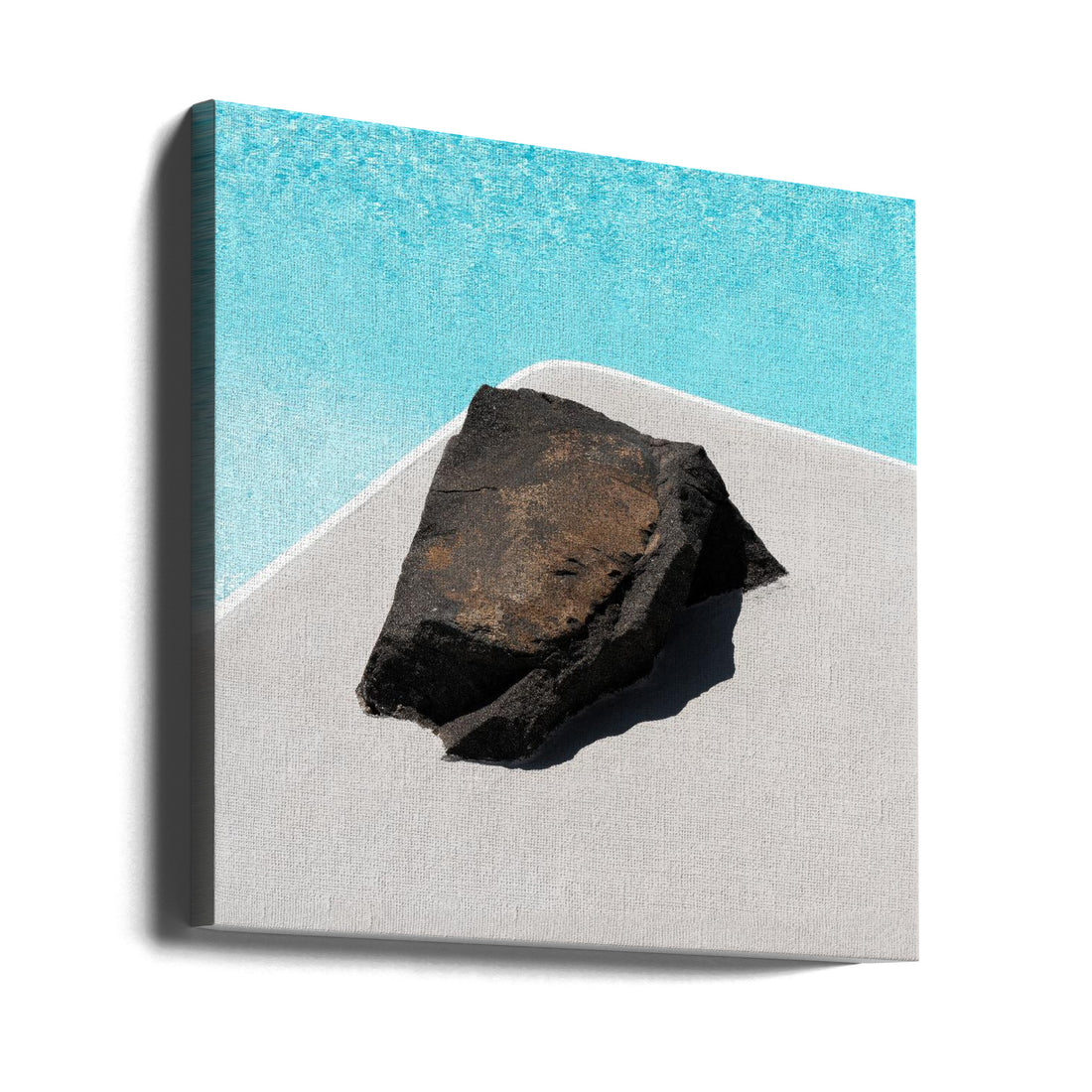 Rock By The Pool by Minorstep | Pool Stone Shadows, Large Canvas Wall Art Print | Artsy Earth