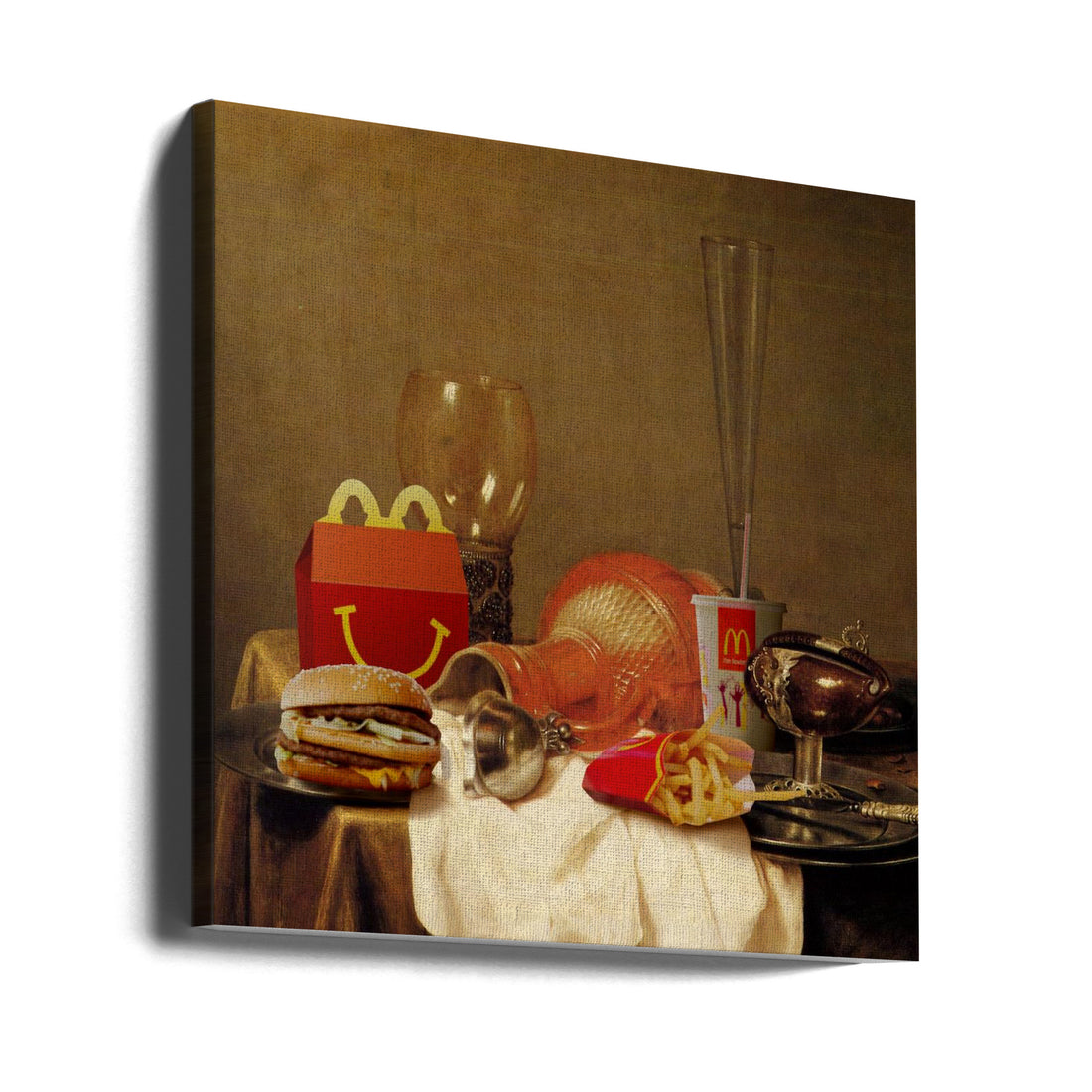 Classic Dinner by Artem Pozdniakov | Retro Food Art, Large Canvas Wall Art Print | Artsy Earth