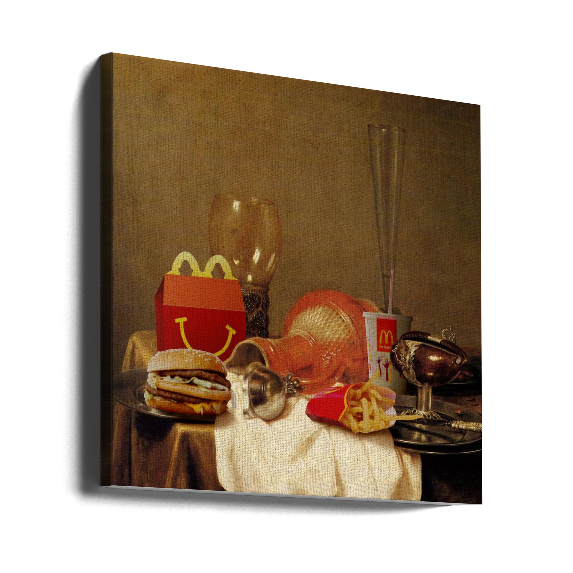 Classic Dinner by Artem Pozdniakov | Retro Food Art, Large Canvas Wall Art Print | Artsy Earth