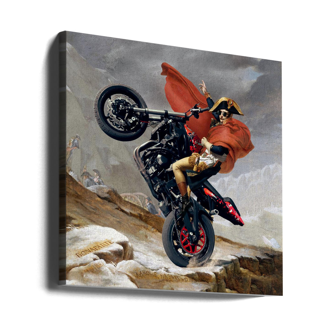 Vroom Vroom! by Artem Pozdniakov | Retro Motorcycle Art, Large Canvas Wall Art Print | Artsy Earth