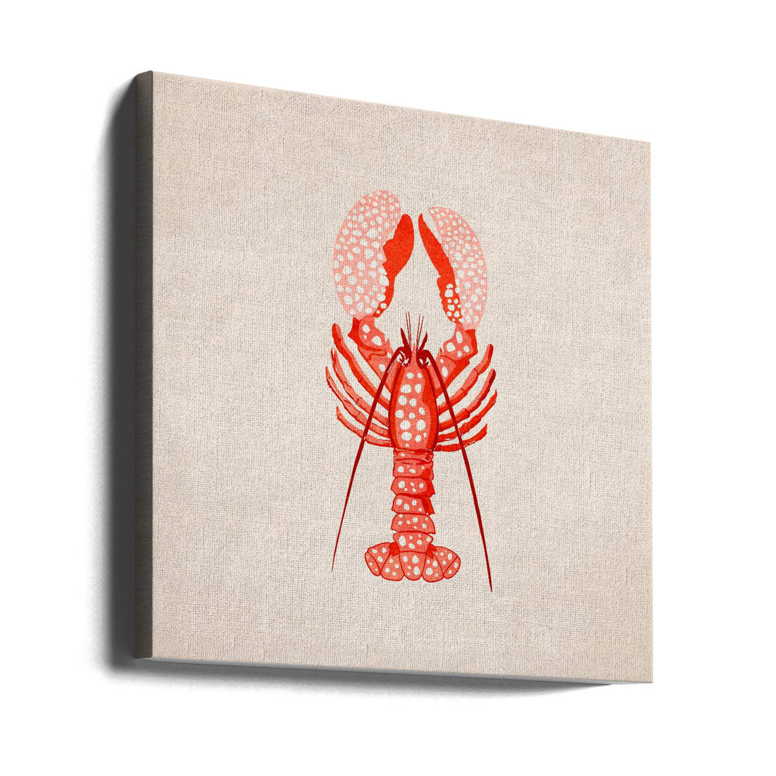 Red Lobster Art by Emel Tunaboylu | Red Shellfish Illustration, Large Canvas Wall Art Print | Artsy Earth