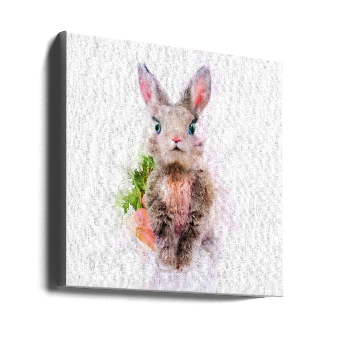 Baby Rabbit by Emel Tunaboylu | Cute Animal Portrait, Large Canvas Wall Art Print | Artsy Earth