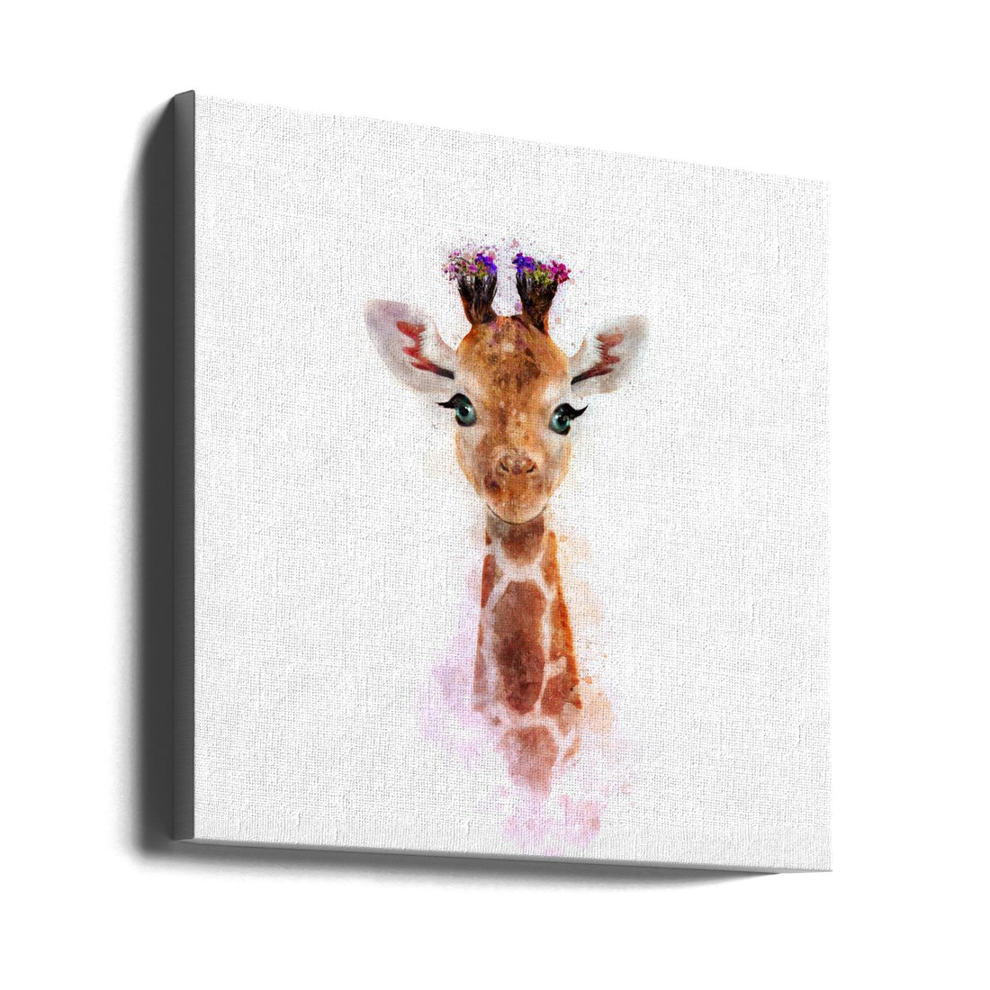 Baby Giraffe by Emel Tunaboylu | Wildlife Animal Portrait, Large Canvas Wall Art Print | Artsy Earth