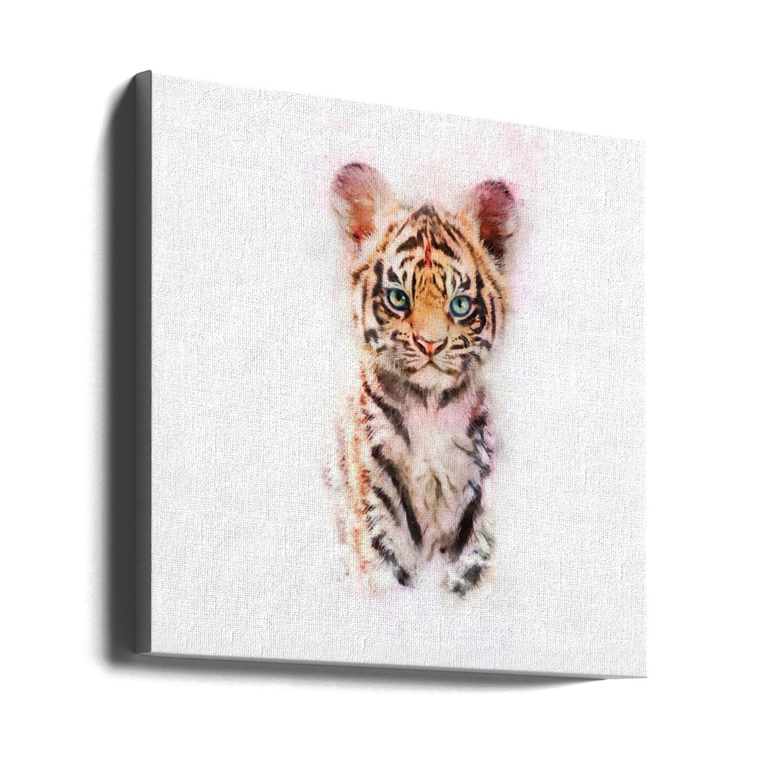 Baby Tiger by Emel Tunaboylu | Wildlife Studio Portrait, Large Canvas Wall Art Print | Artsy Earth