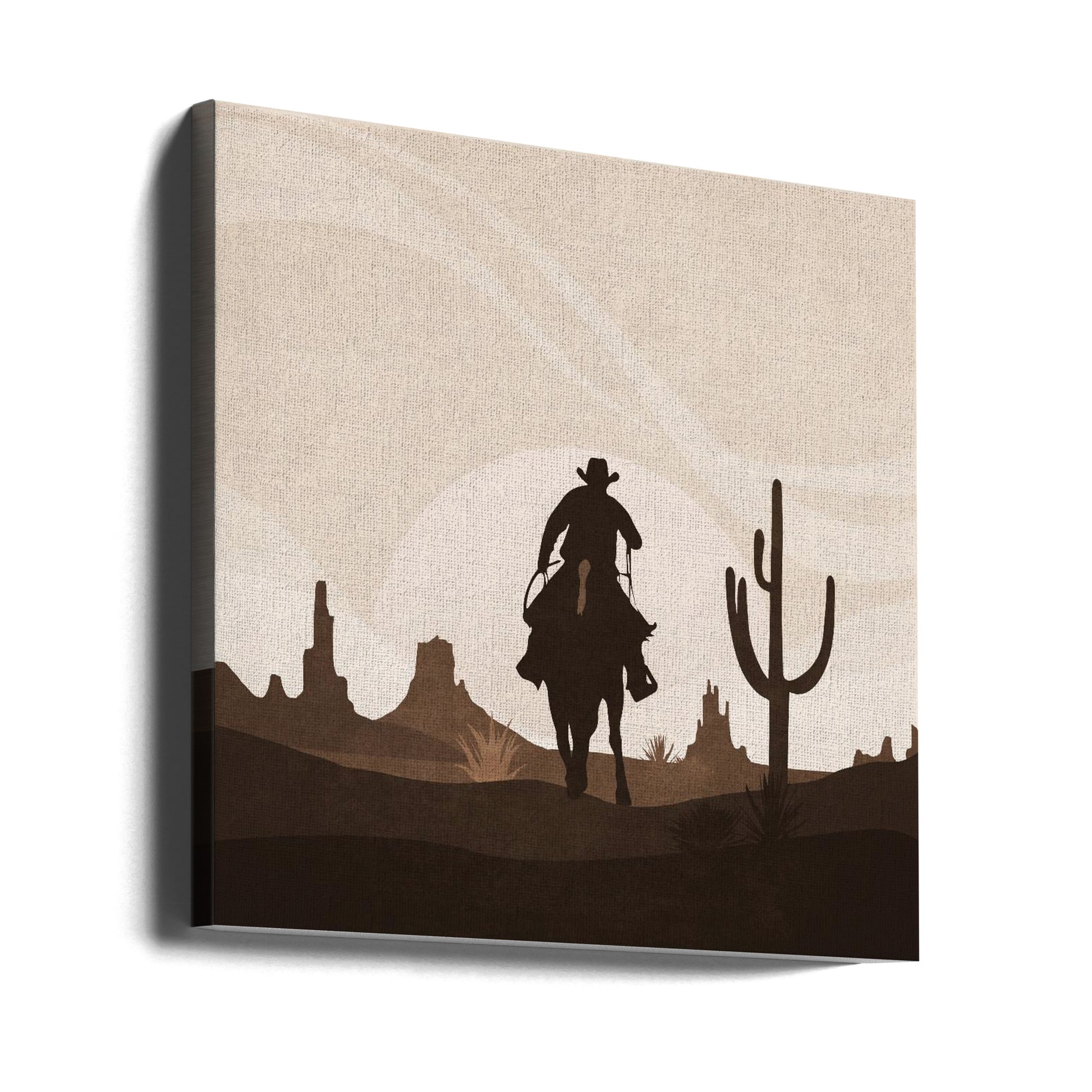 Desert Sunset by Emel Tunaboylu | Desert Landscape Silhouette, Large Canvas Wall Art Print | Artsy Earth