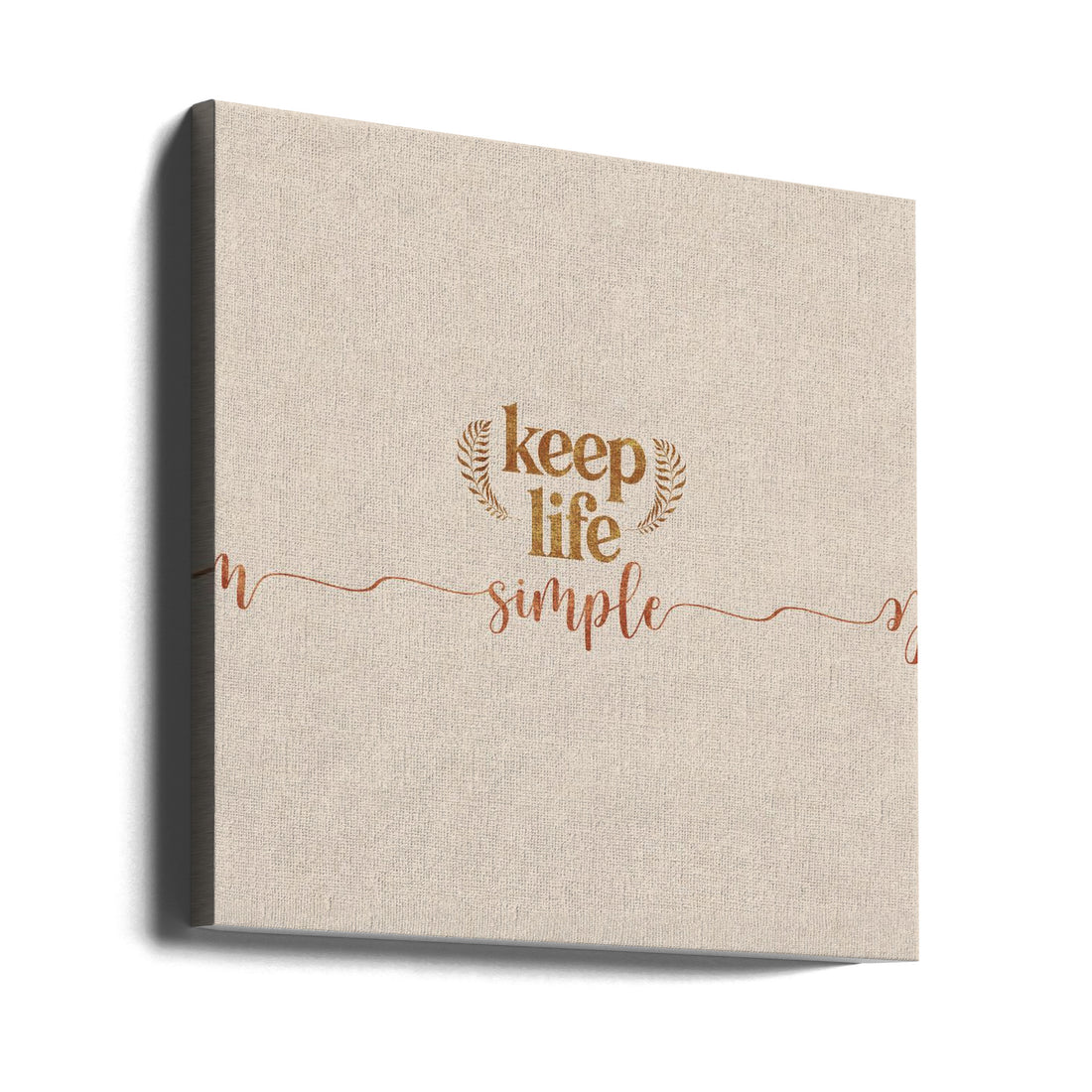 Keep Life Simple by Emel Tunaboylu | Inspirational Typography Quote, Large Canvas Wall Art Print | Artsy Earth