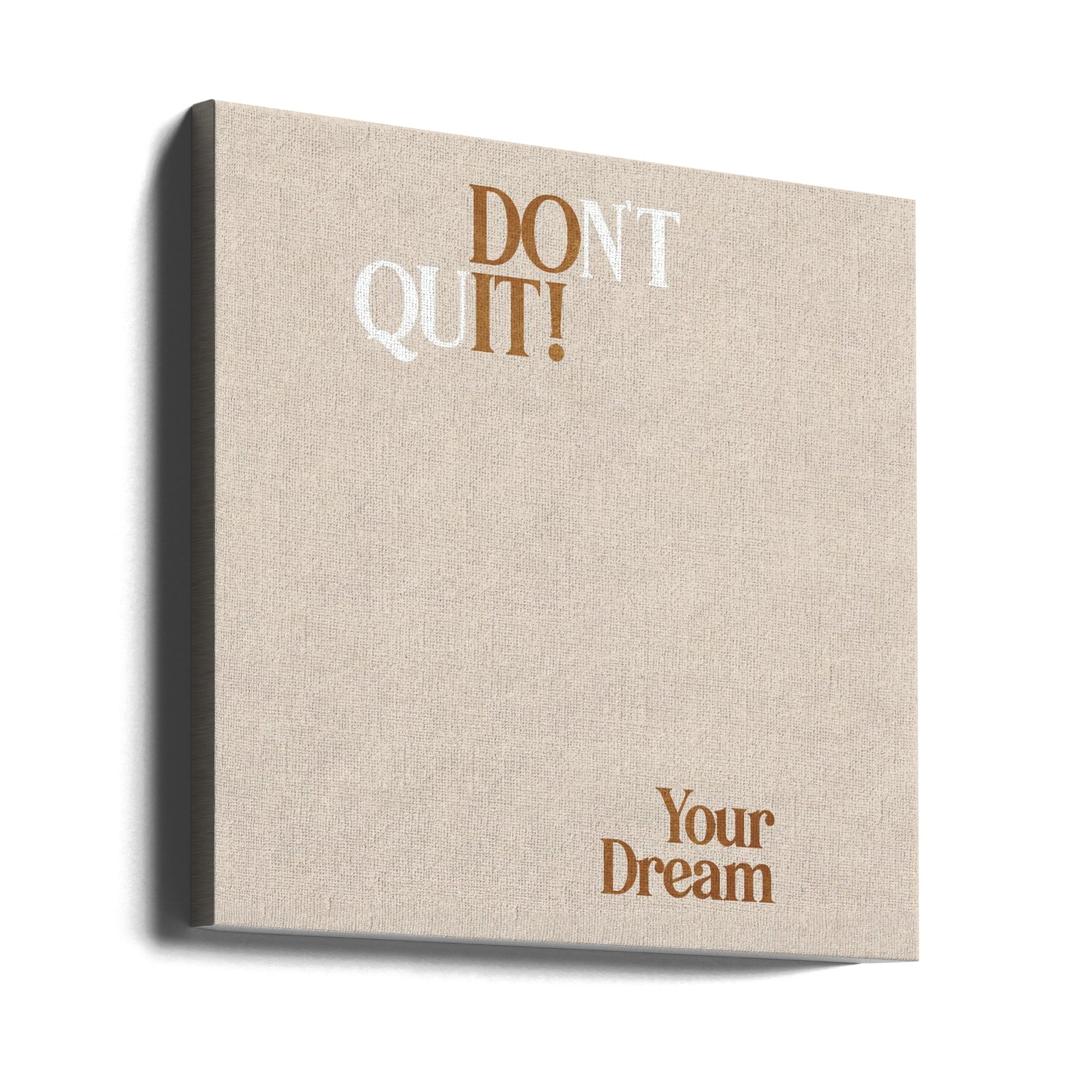 Don't Quit by Emel Tunaboylu | Inspirational Text Illustration, Large Canvas Wall Art Print | Artsy Earth