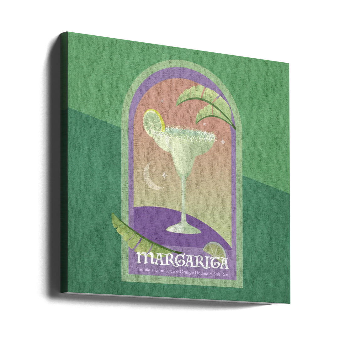 Margarita Cocktail by Emel Tunaboylu | Bar Cocktail Glass, Large Canvas Wall Art Print | Artsy Earth