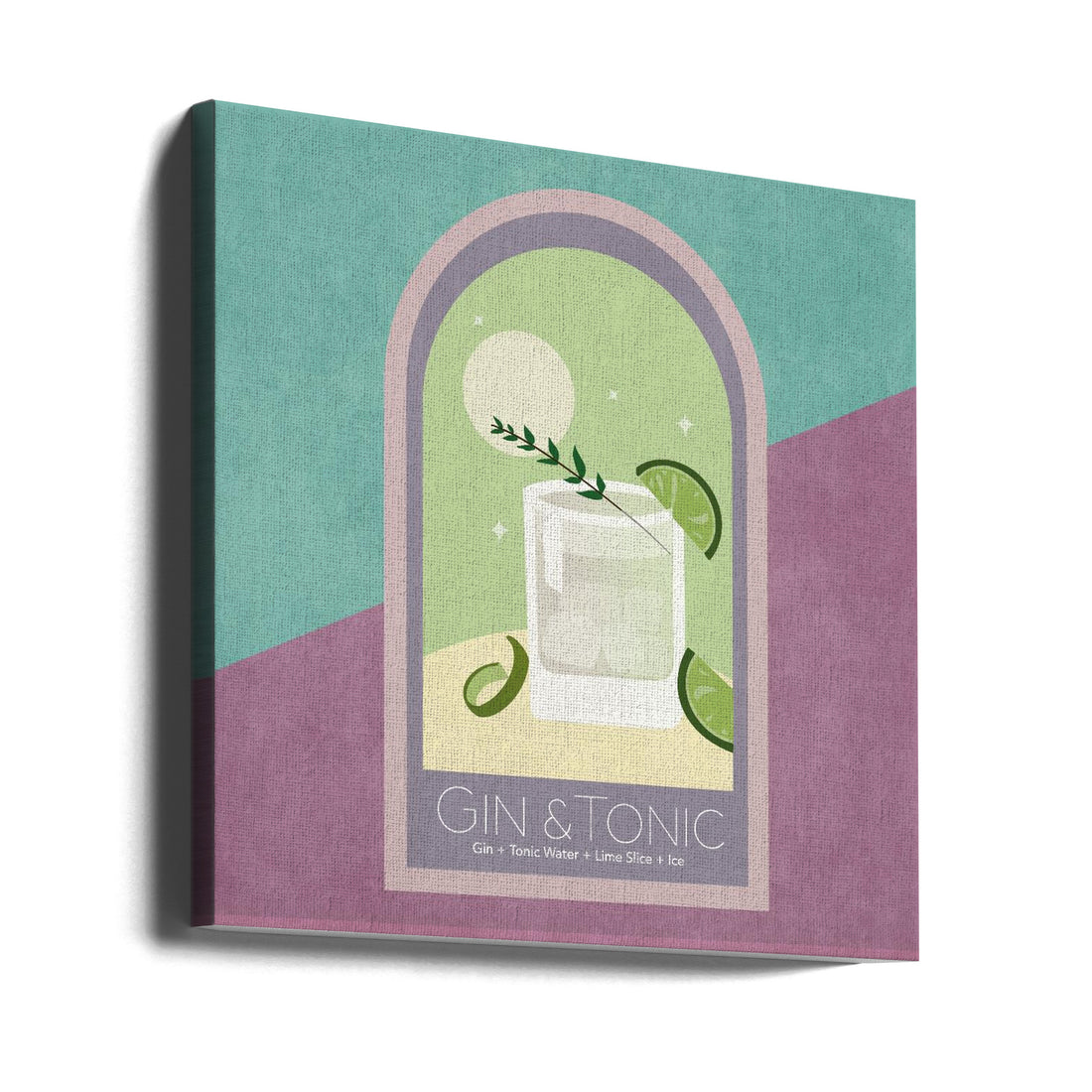 Gin Cocktail Bar by Emel Tunaboylu | Pastel Arch Cocktails, Large Canvas Wall Art Print | Artsy Earth