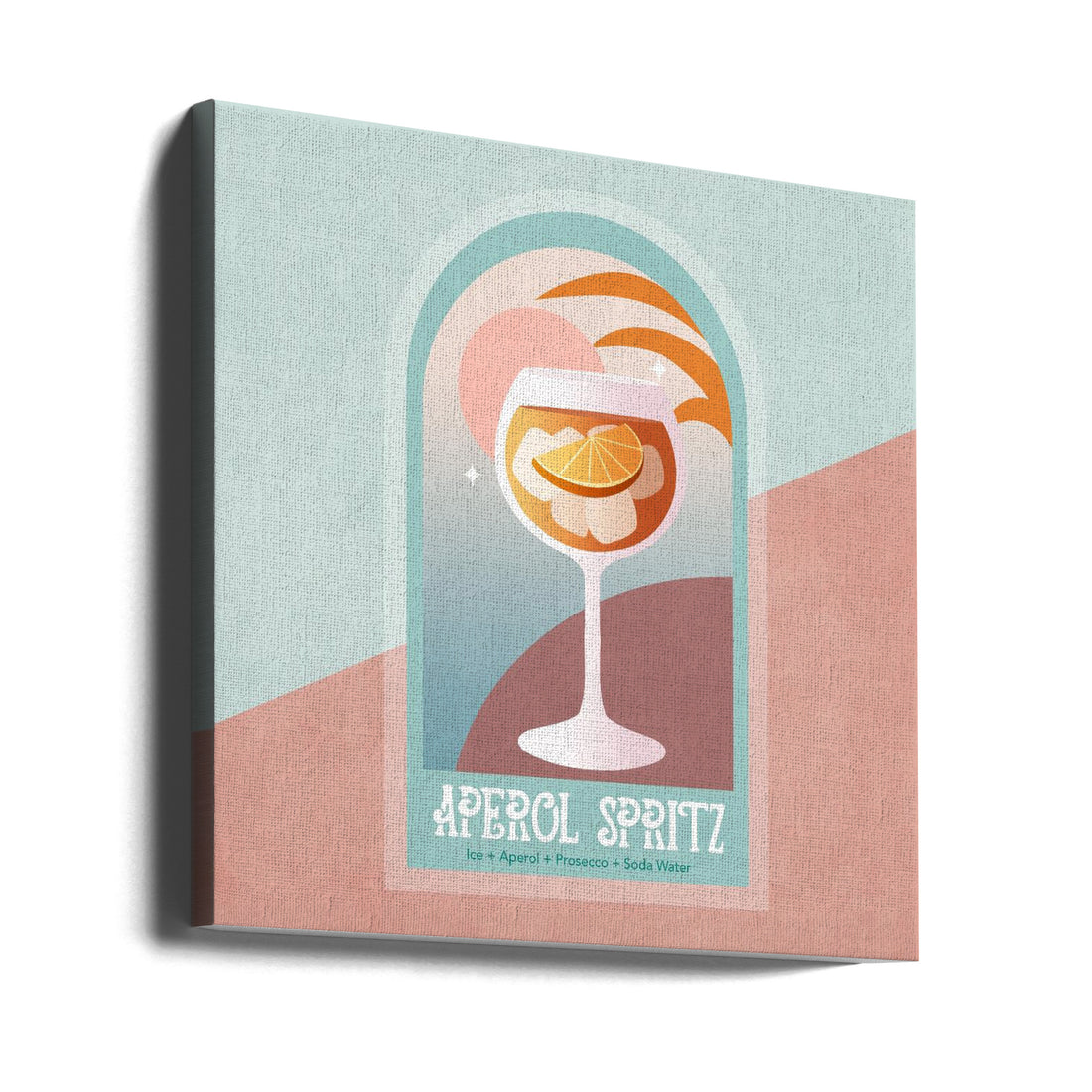 Aperol Spritz Cocktail by Emel Tunaboylu | Bar Cocktail Glass, Large Canvas Wall Art Print | Artsy Earth