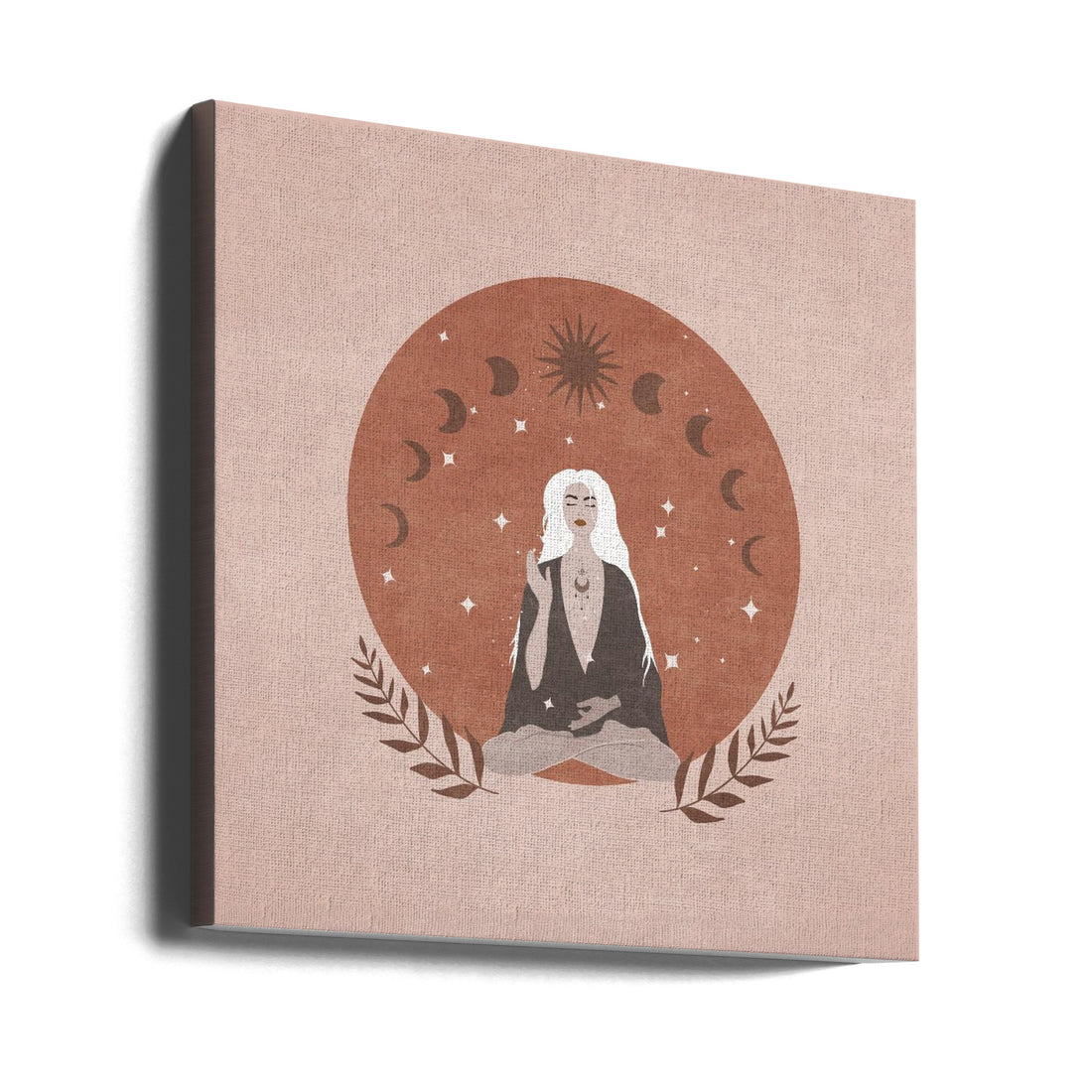 Meditation Woman by Emel Tunaboylu | Mindful Yoga Practice, Large Canvas Wall Art Print | Artsy Earth