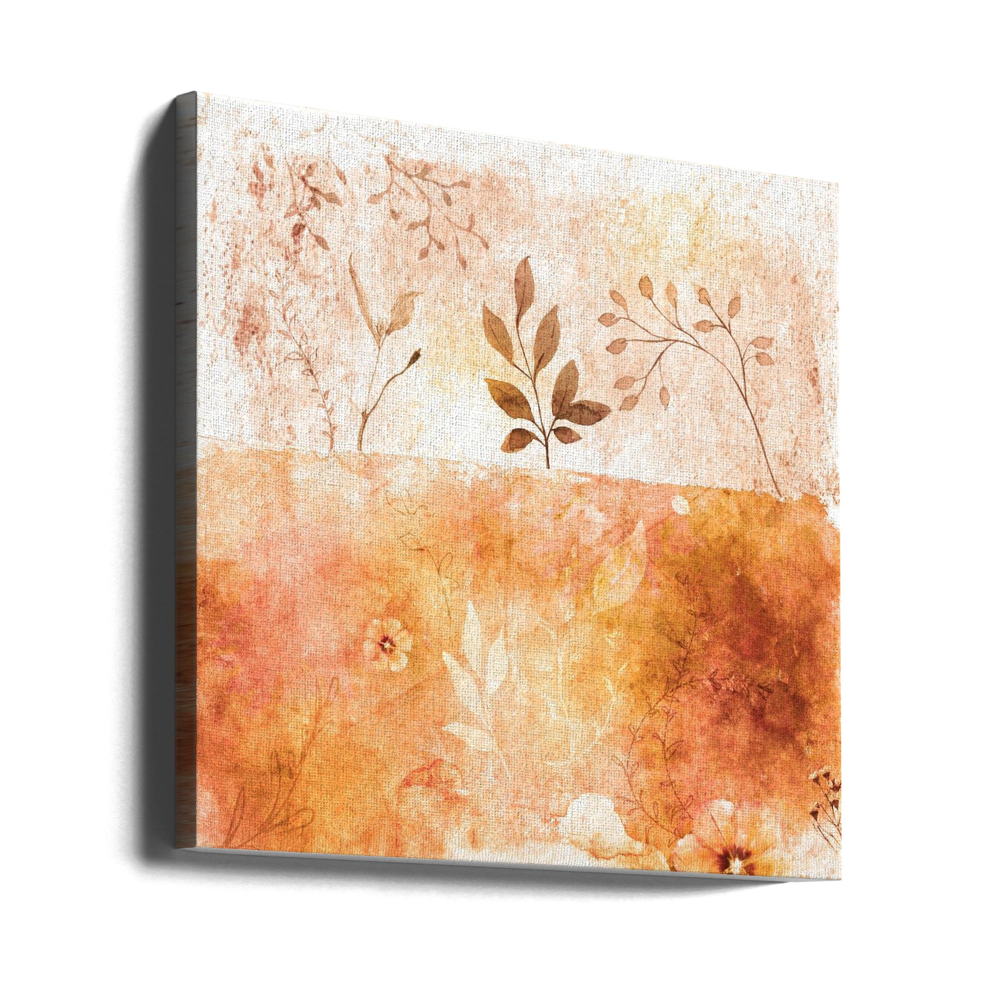 Orange Flora by Emel Tunaboylu | Abstract Floral Background, Large Canvas Wall Art Print | Artsy Earth