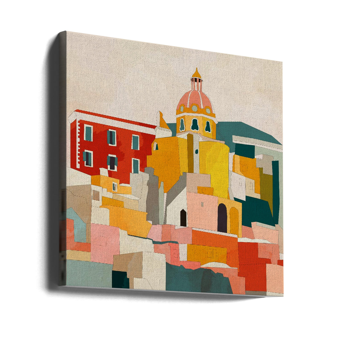 Colorful Procida by Ana Rut Bre | Italian Urban Architecture, Large Canvas Wall Art Print | Artsy Earth