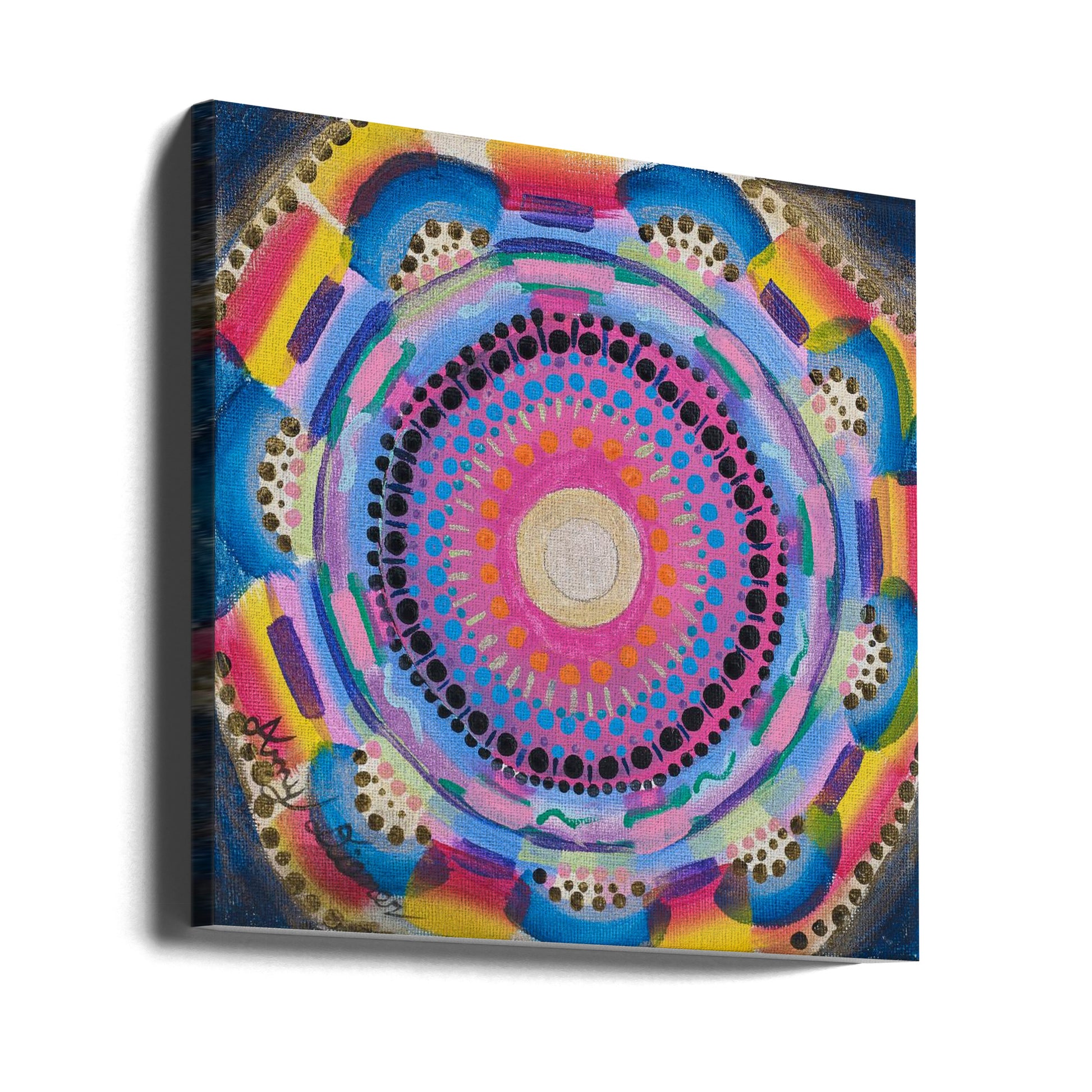 Colorful Zen by Amy Diener | Geometric Mandala Pattern, Large Canvas Wall Art Print | Artsy Earth