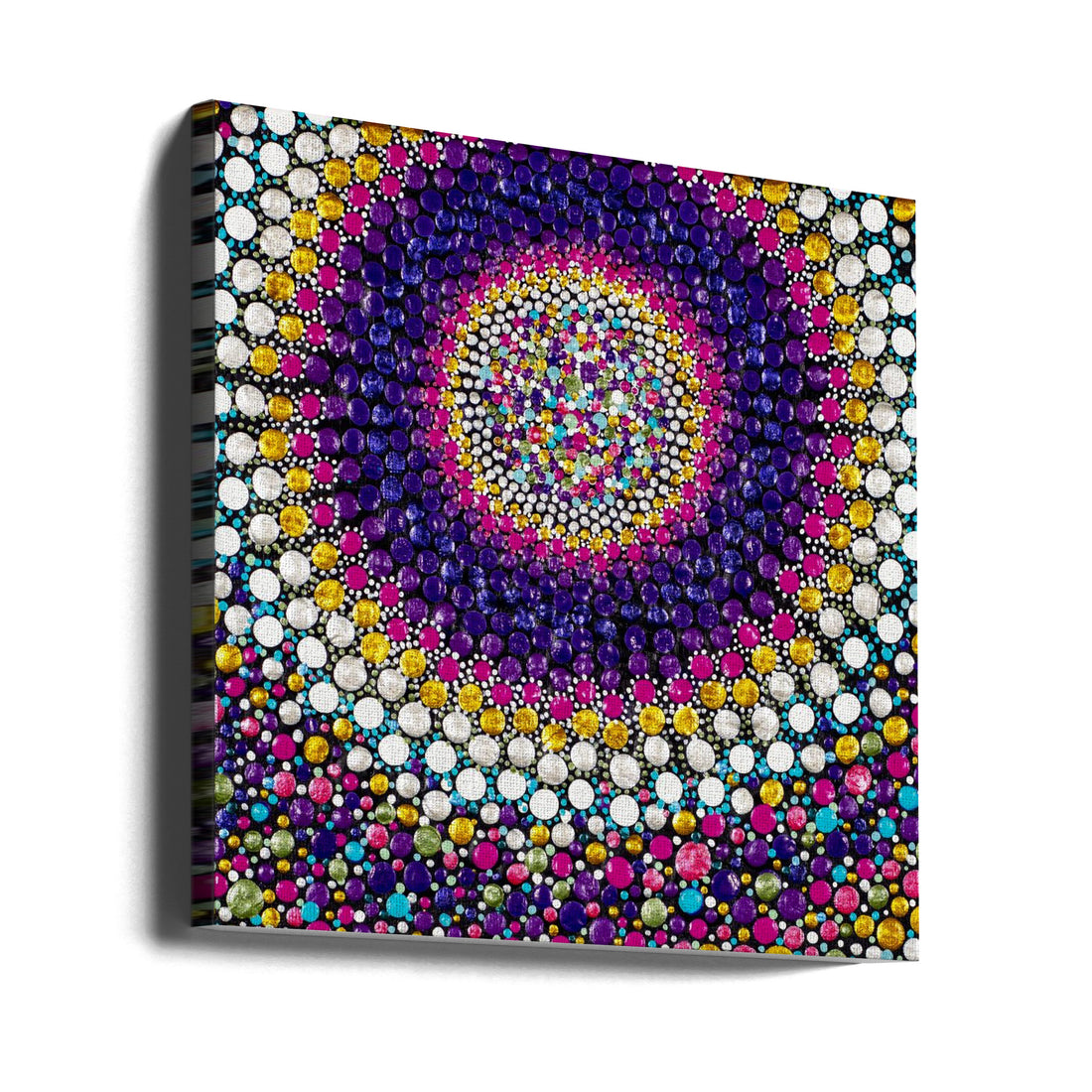 Candy Mandala Art by Amy Diener | Colorful Dot Mandala, Large Canvas Wall Art Print | Artsy Earth