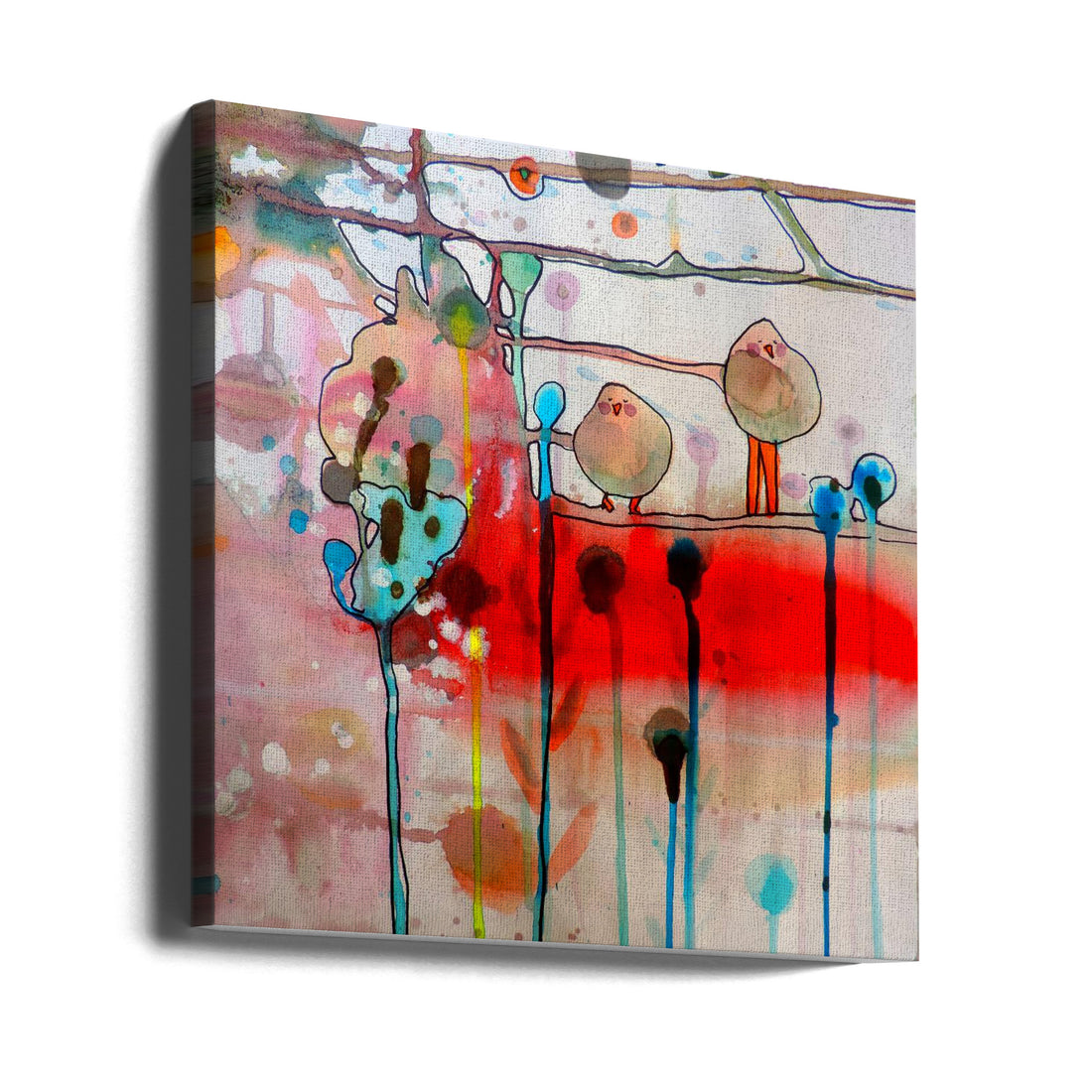 The First Time by Sylvie Demers | Abstract Bird Painting, Large Canvas Wall Art Print | Artsy Earth