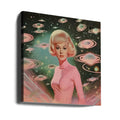 Atomic Age Space Babe by Samantha Hearn | Retro Sci-fi Collage, Large Canvas Wall Art Print | Artsy Earth