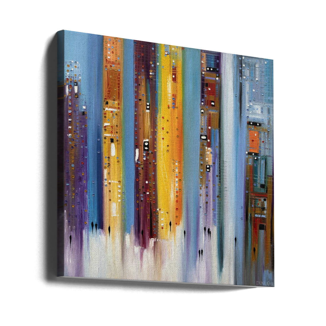 City Inspiration by Ekaterina Ermilkina | Abstract Urban Cityscape, Large Canvas Wall Art Print | Artsy Earth