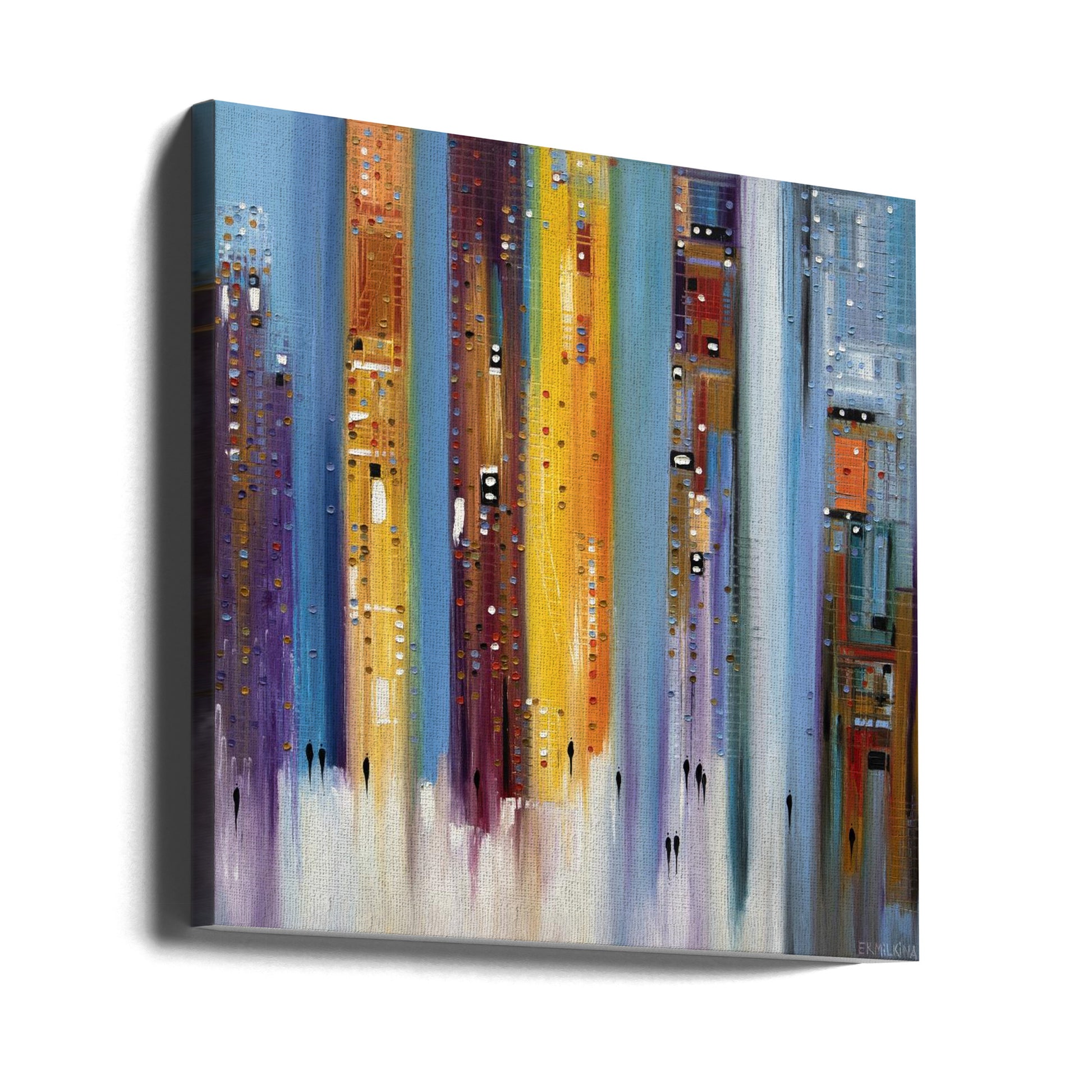 City Inspiration by Ekaterina Ermilkina | Abstract Urban Cityscape, Large Canvas Wall Art Print | Artsy Earth