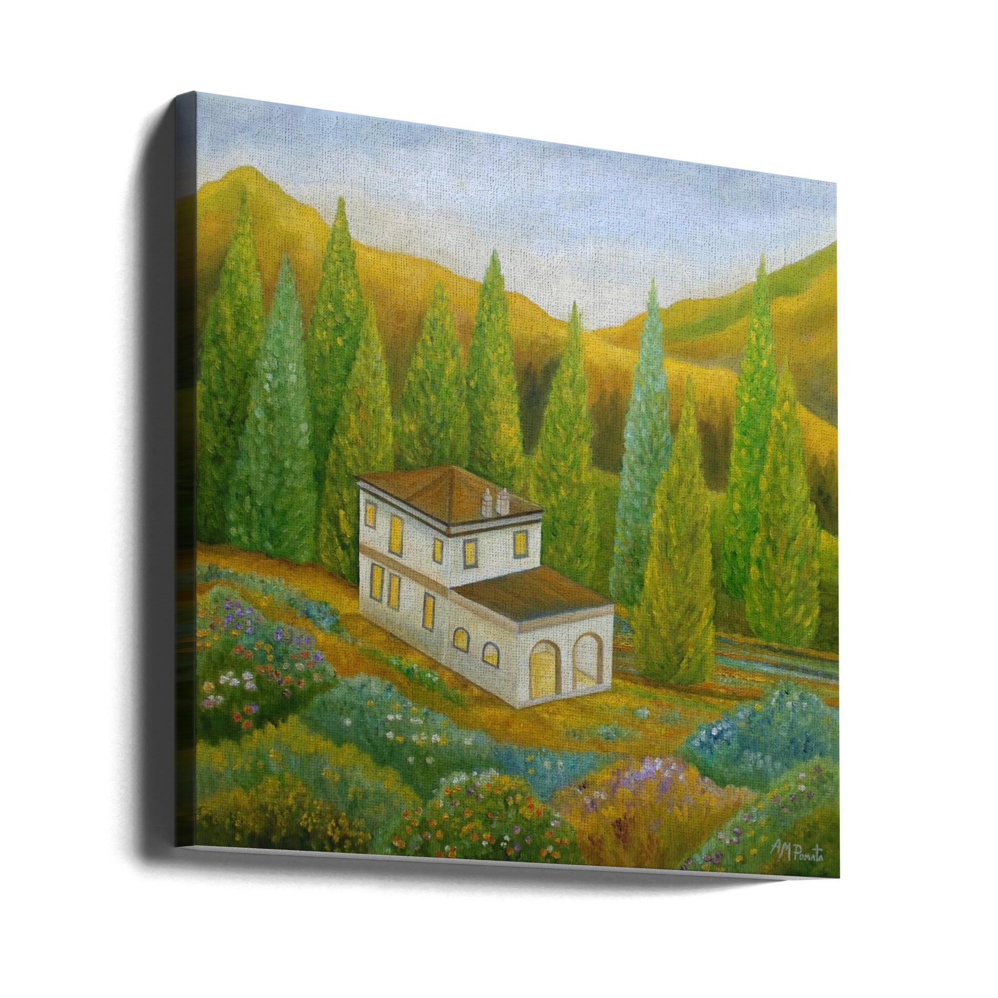 House In the Woods by Angeles M. Pomata | Rural Landscape Architecture, Large Canvas Wall Art Print | Artsy Earth