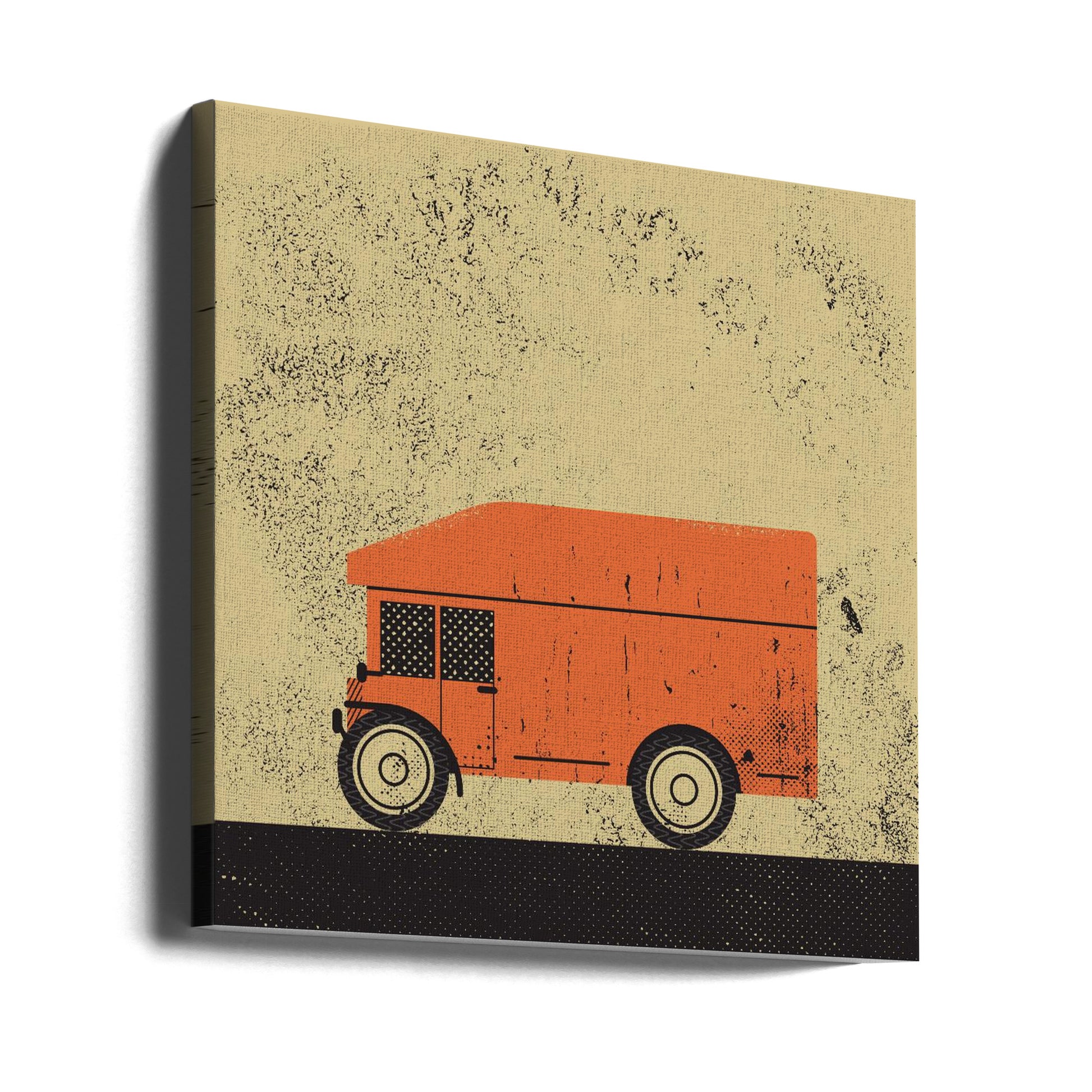 Vintage Truck Art by Vision Grasp Art | Retro Vehicle Illustration, Large Canvas Wall Art Print | Artsy Earth