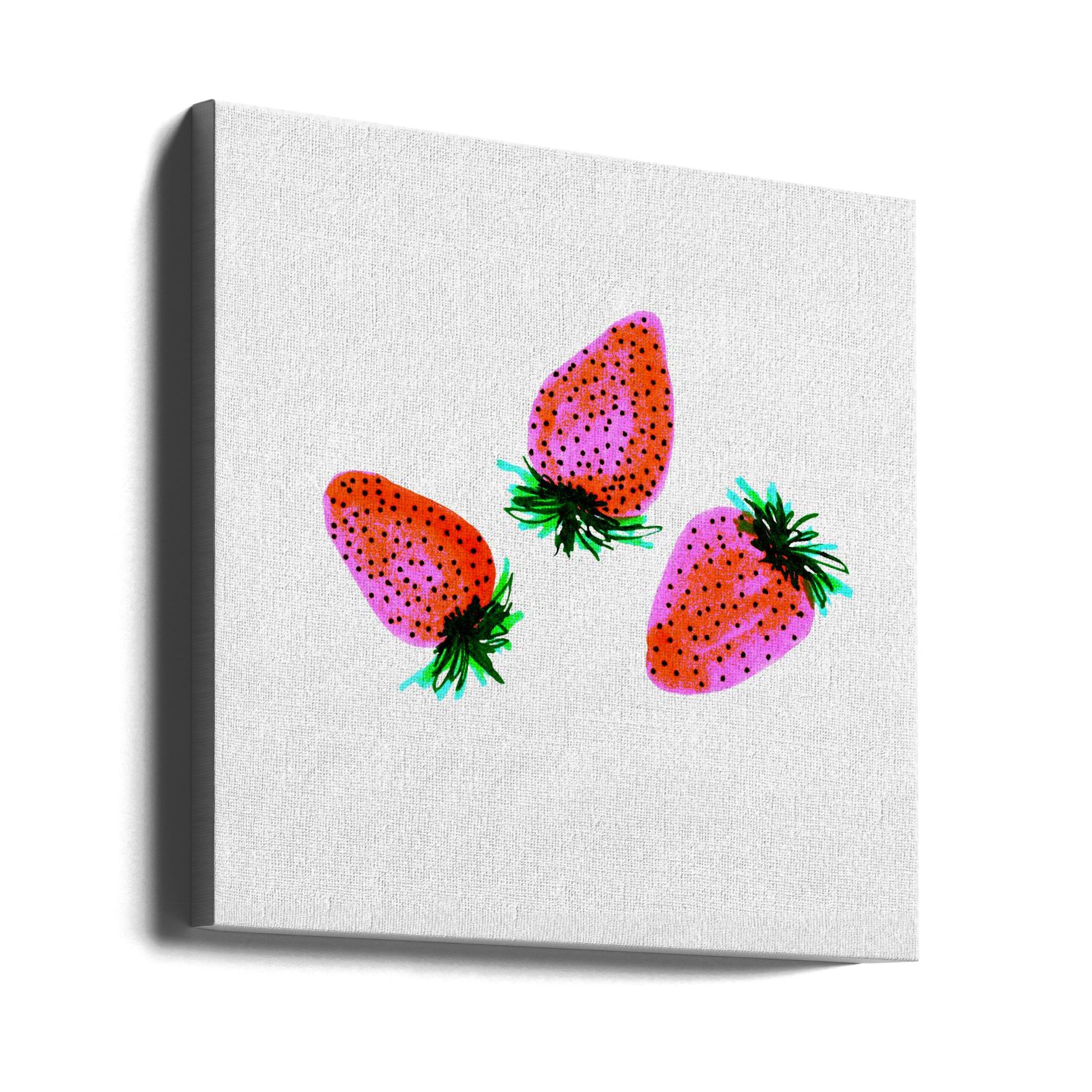 Sweet Strawberries by Michele Channell | Fresh Fruit Pattern, Large Canvas Wall Art Print | Artsy Earth