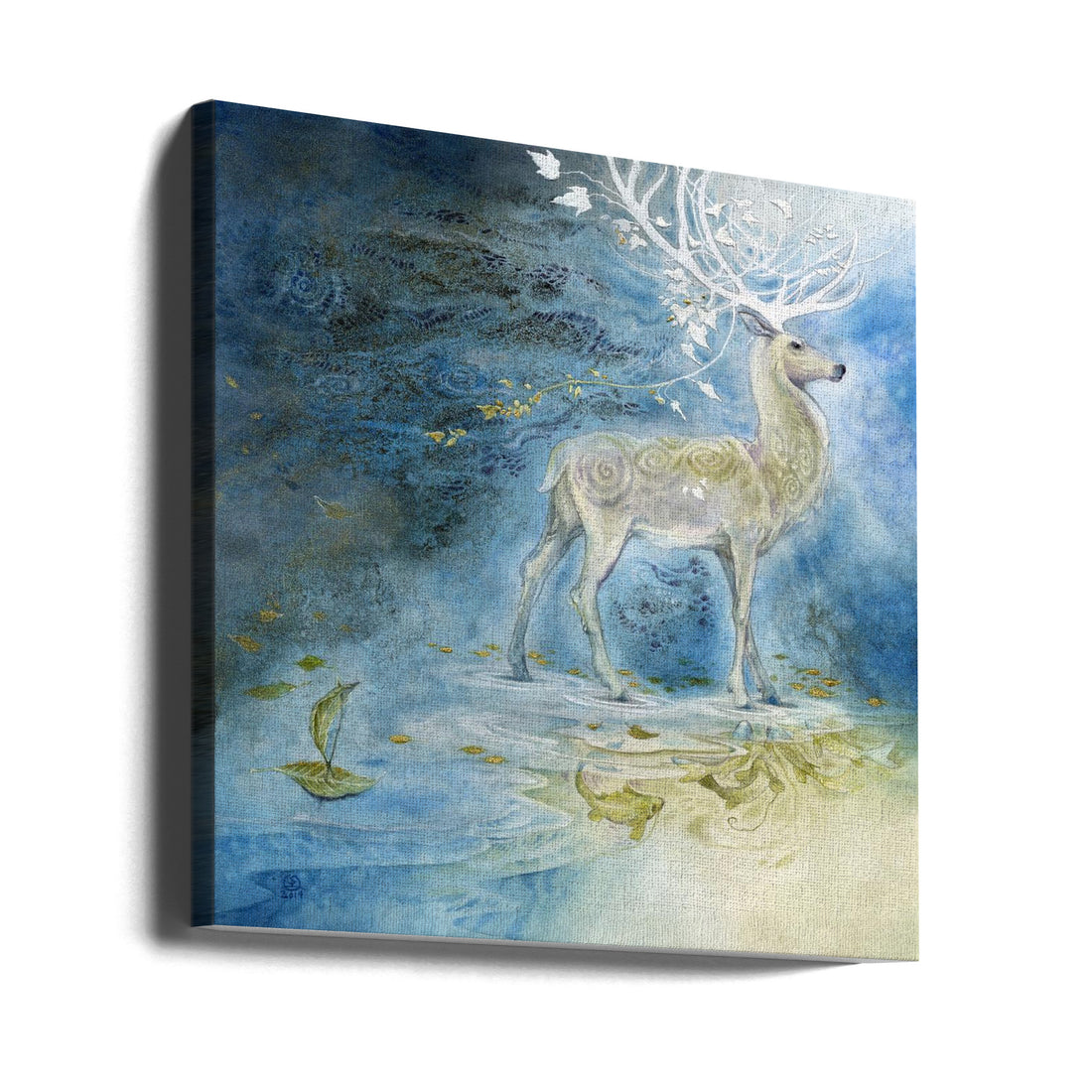 Magical Stag Art by Stephanie Law | Fantasy Wildlife Illustration, Large Canvas Wall Art Print | Artsy Earth