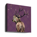 Spring Flower Bonnet On Deer by Sue Skellern | Surreal Floral Animal, Large Canvas Wall Art Print | Artsy Earth