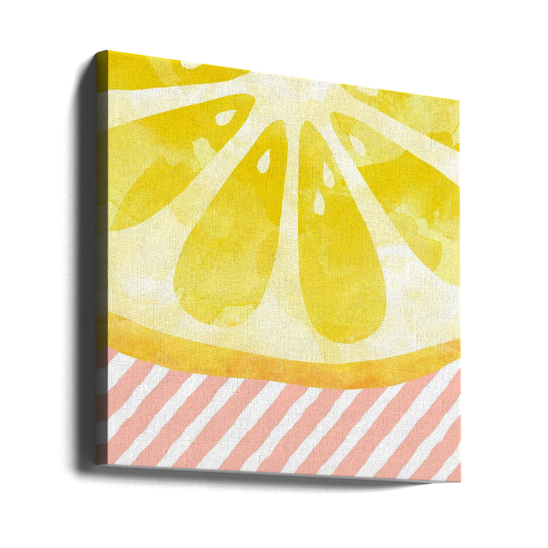 Lemon Abstract by Orara Studio | Abstract Fruit Illustration, Large Canvas Wall Art Print | Artsy Earth