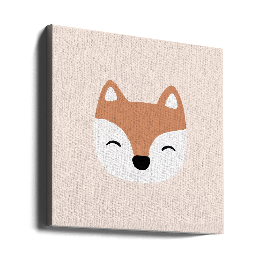 Blush Fox by Orara Studio | Winter Fox Nursery, Large Canvas Wall Art Print | Artsy Earth