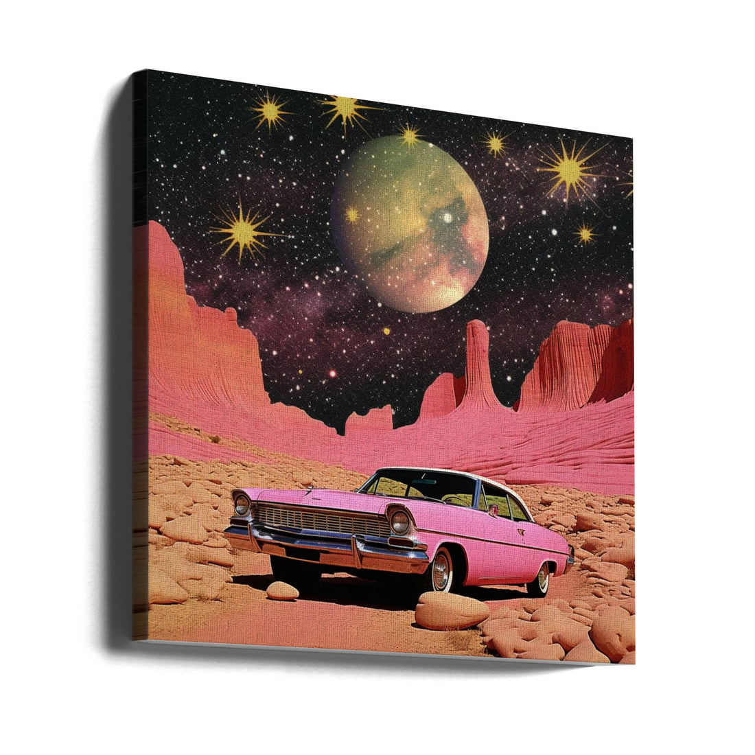 SpaceRide 3.0 by Samantha Hearn | Retro Space Collage, Large Canvas Wall Art Print | Artsy Earth