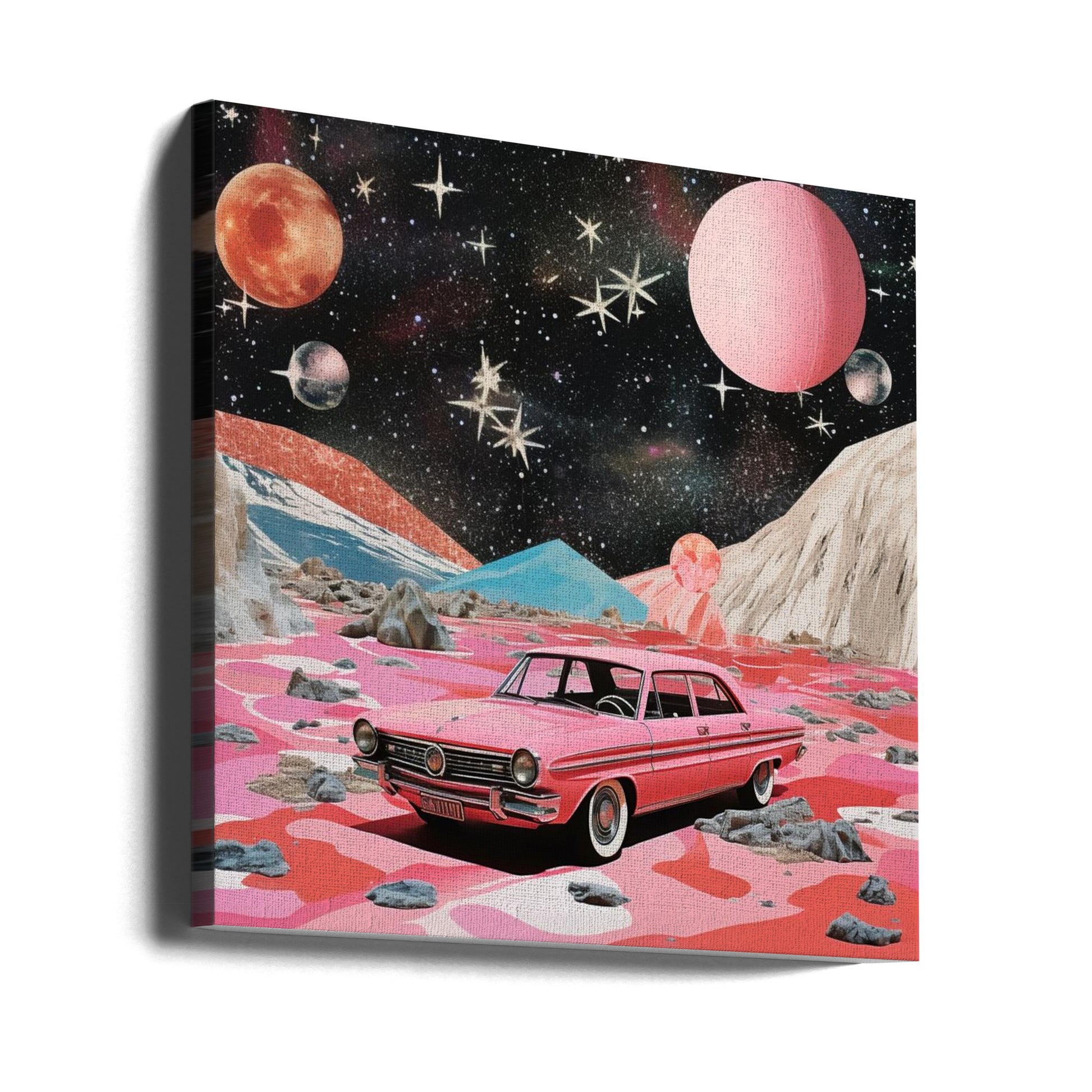 SpaceRide 9.0 by Samantha Hearn | Retro Space Collage, Large Canvas Wall Art Print | Artsy Earth