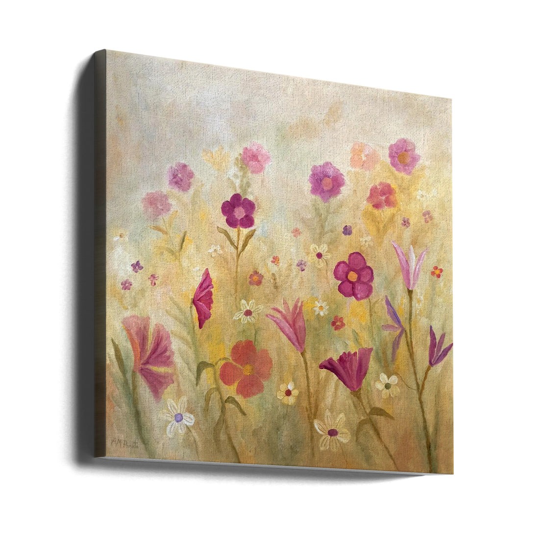 Flowers In the Mist by Angeles M. Pomata | Floral Botanical Painting, Large Canvas Wall Art Print | Artsy Earth