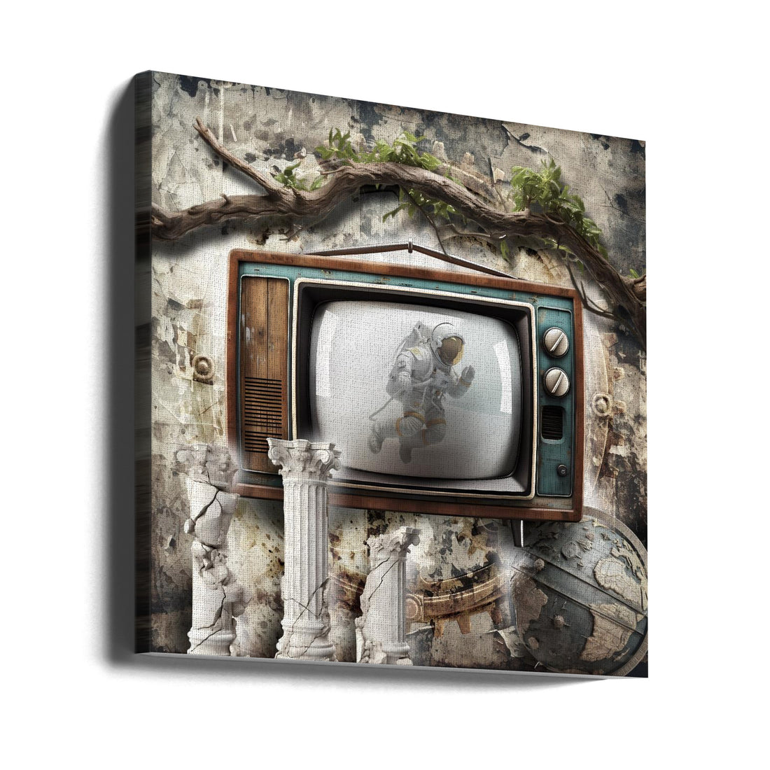 TV art 1 by Rafal Kulik | Surreal Vintage Television, Large Canvas Wall Art Print | Artsy Earth