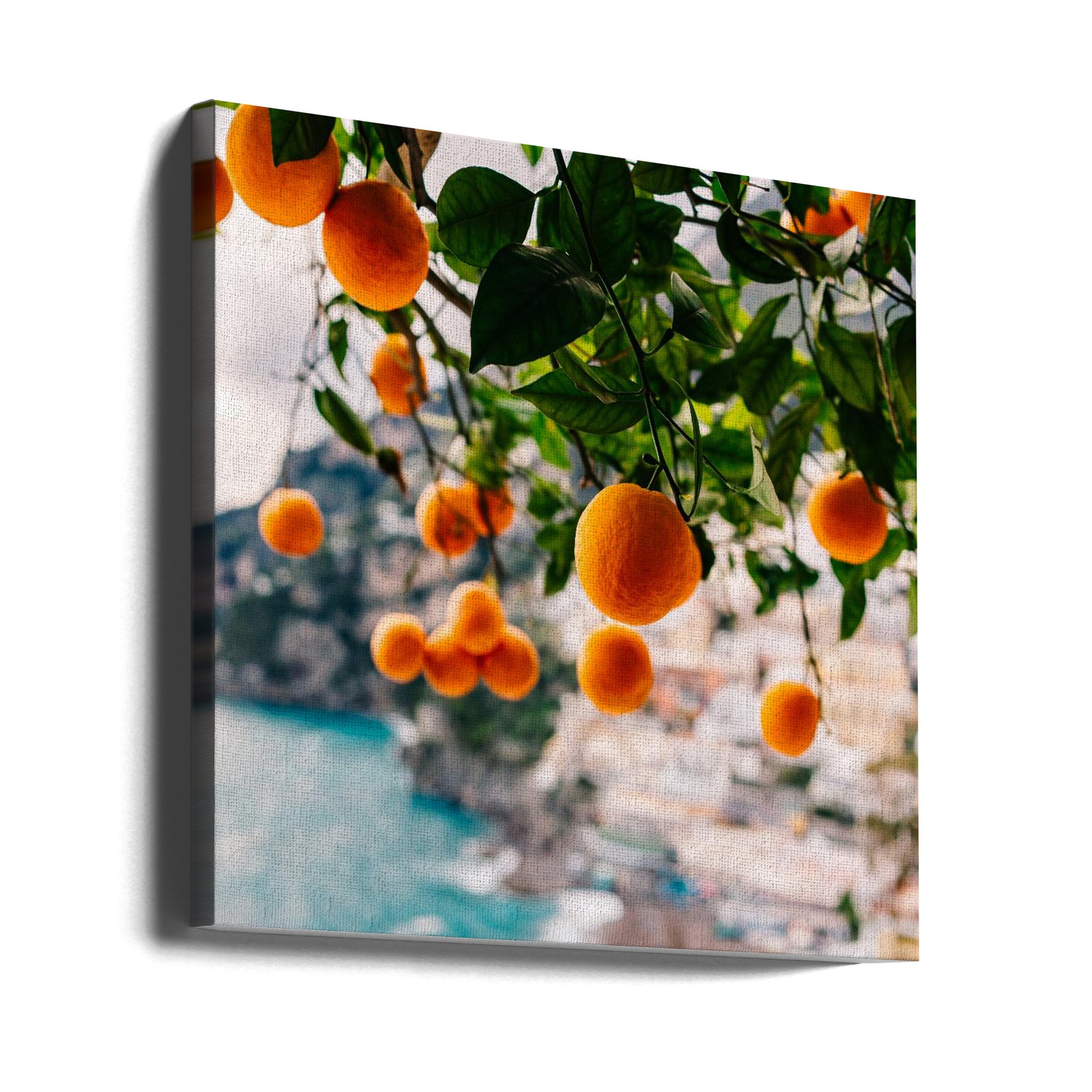 Amalfi Coast Oranges by Bethany Young | Italian Coastal Citrus, Large Canvas Wall Art Print | Artsy Earth