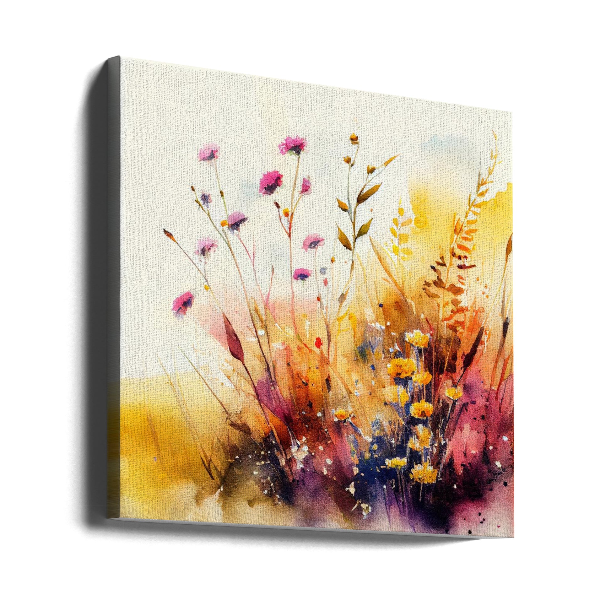 Meadow Nature Art by Justyna Jaszke | Watercolor Botanical Art, Large Canvas Wall Art Print | Artsy Earth