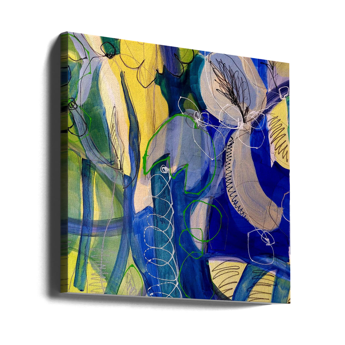 Water Flowers VI by Monika Riethmueller | Abstract Underwater Botanical, Large Canvas Wall Art Print | Artsy Earth