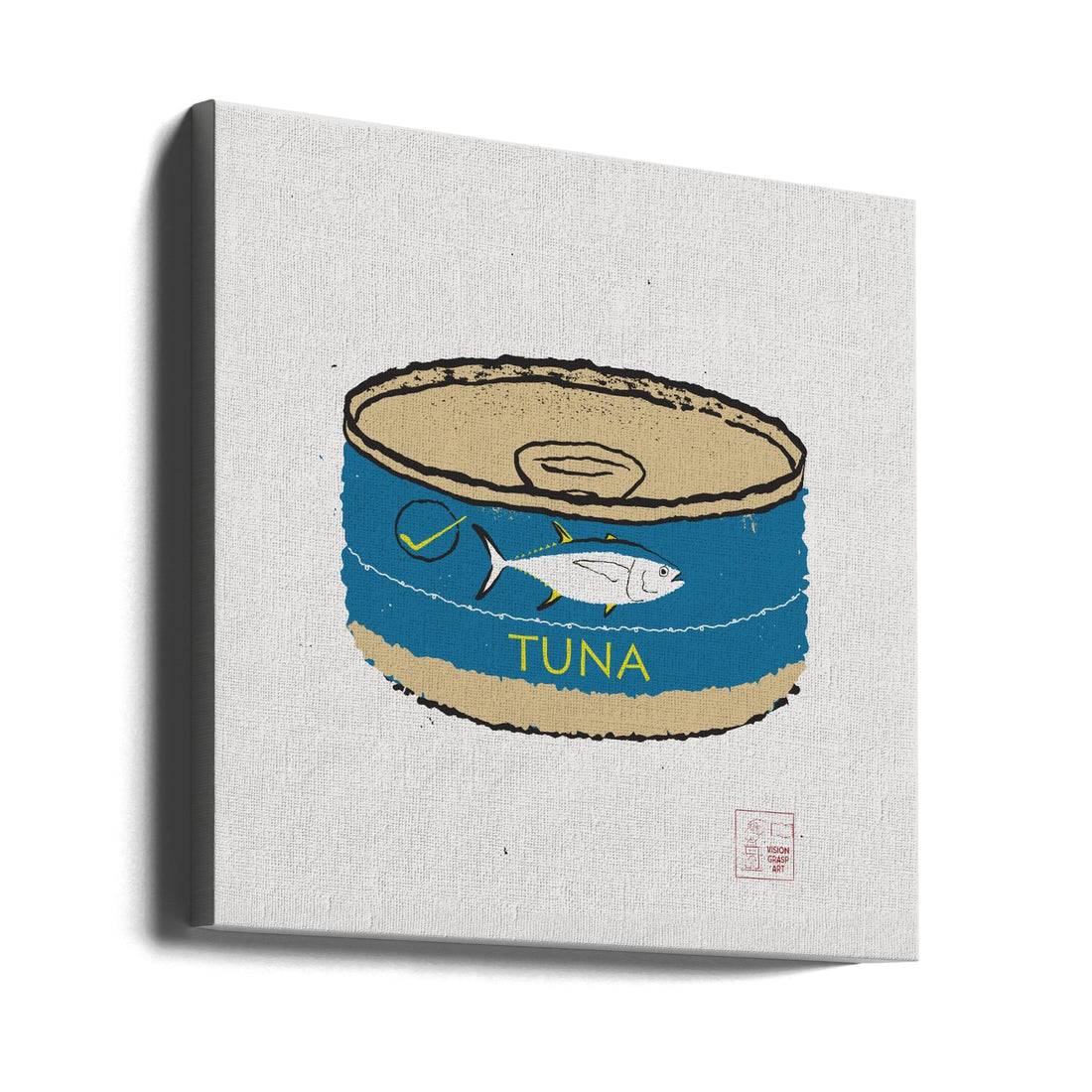 Tuna Can by Vision Grasp Art | Vintage Food Illustration, Large Canvas Wall Art Print | Artsy Earth