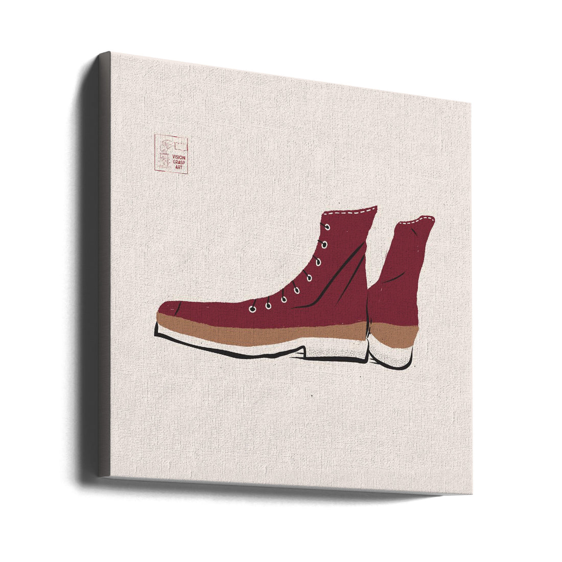 Burgundy Shoes by Vision Grasp Art | Vintage Fashion Footwear, Large Canvas Wall Art Print | Artsy Earth