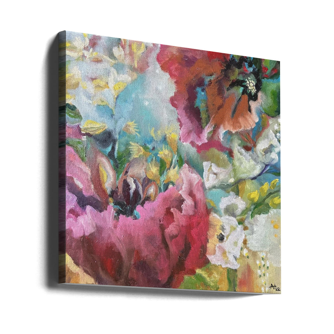 Garden Delight by Alexandra Higgins | Floral Watercolor Artwork, Large Canvas Wall Art Print | Artsy Earth