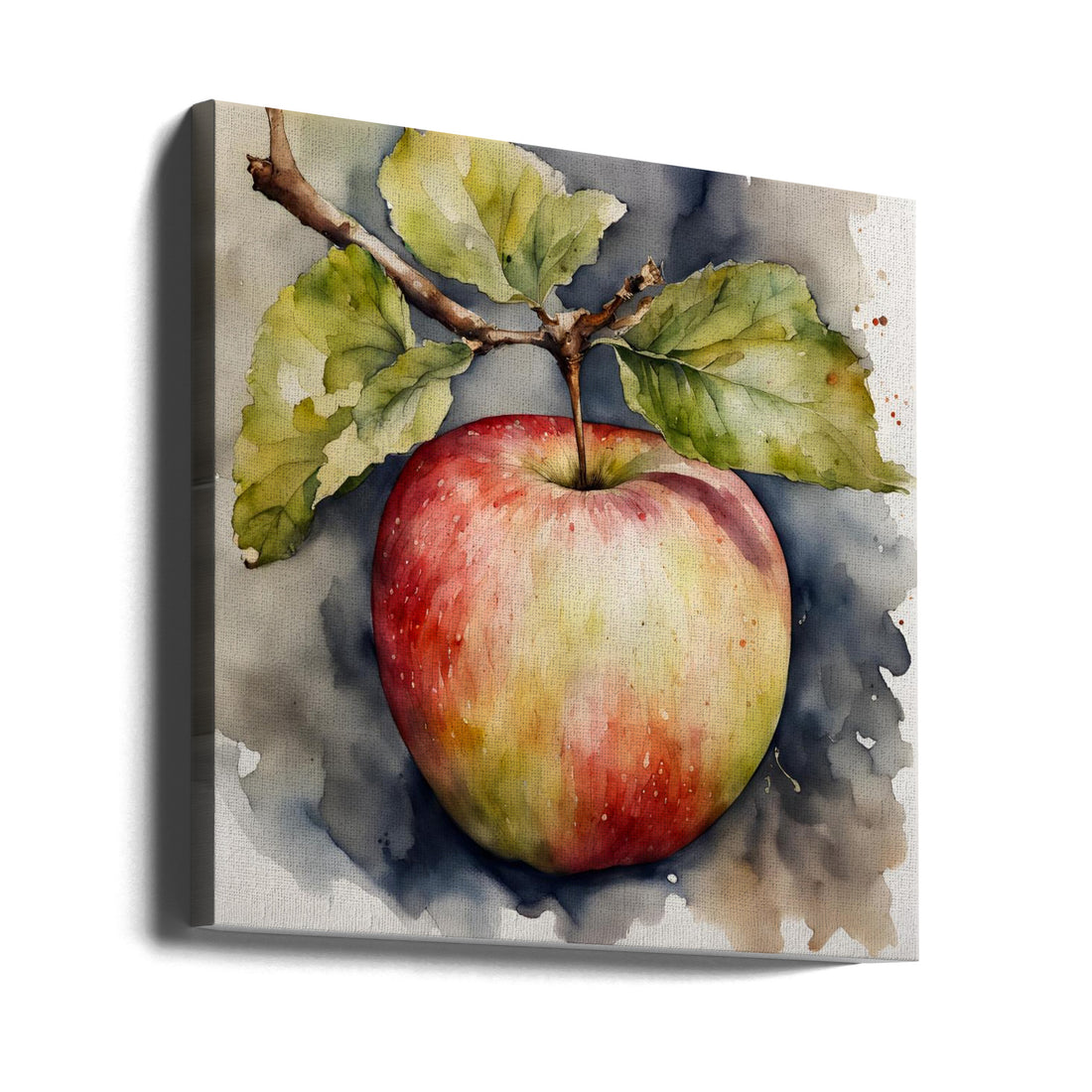 Apple Watercolor by Ohkimiko | Painted Fruit Still Life, Large Canvas Wall Art Print | Artsy Earth