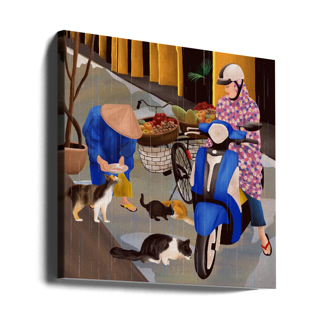 Vietnamese Street by Ceyda Alasar | Street Life Tourism, Large Canvas Wall Art Print | Artsy Earth