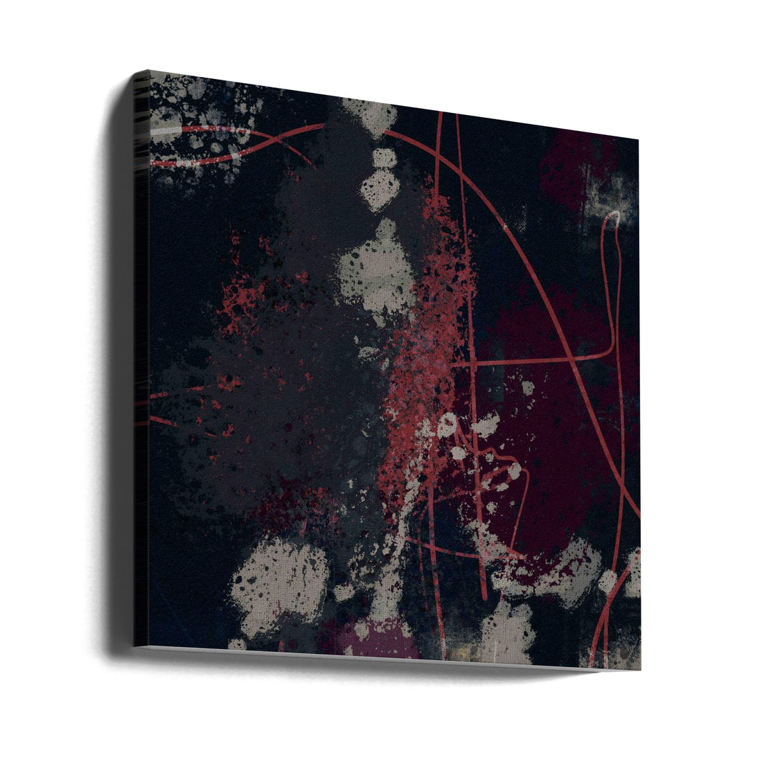 Abstract Maroon Art by Josie George | Abstract Painted Map, Large Canvas Wall Art Print | Artsy Earth