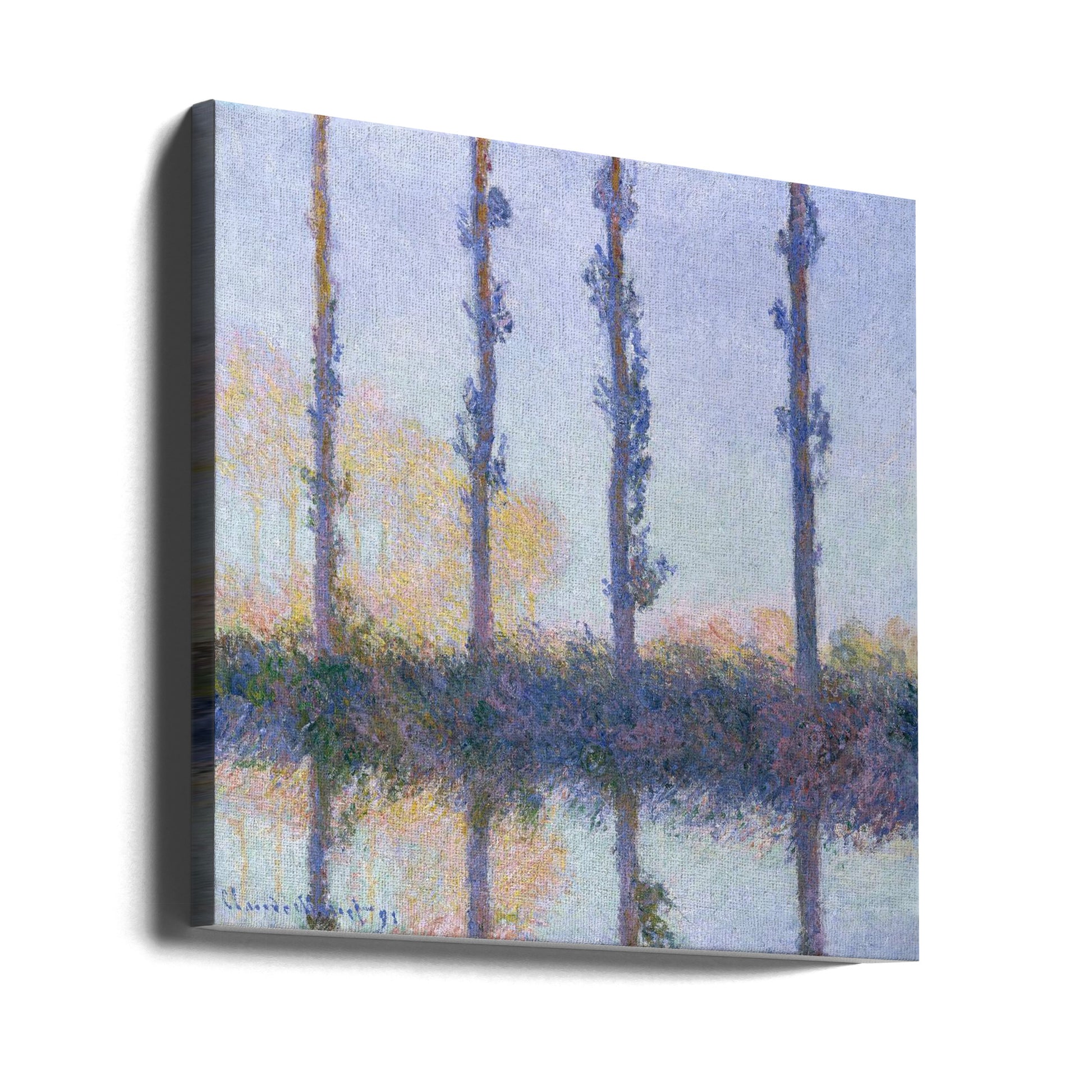 The Four Trees by Claude Monet | Watercolor Landscape Art, Large Canvas Wall Art Print | Artsy Earth