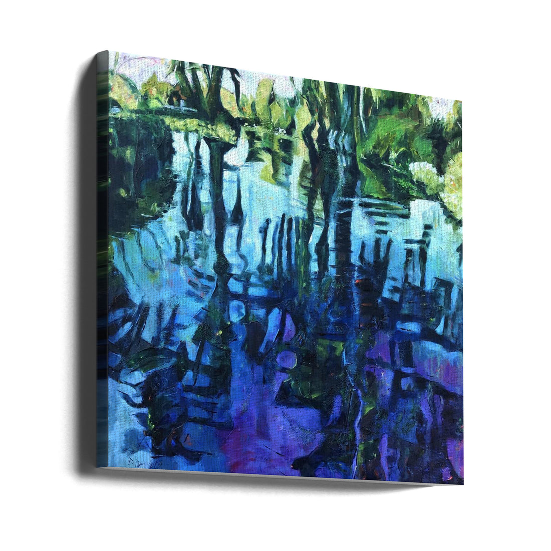 Gorgeous Watercolor by Barbara Piatti | Mysterious Swamp Landscape, Large Canvas Wall Art Print | Artsy Earth