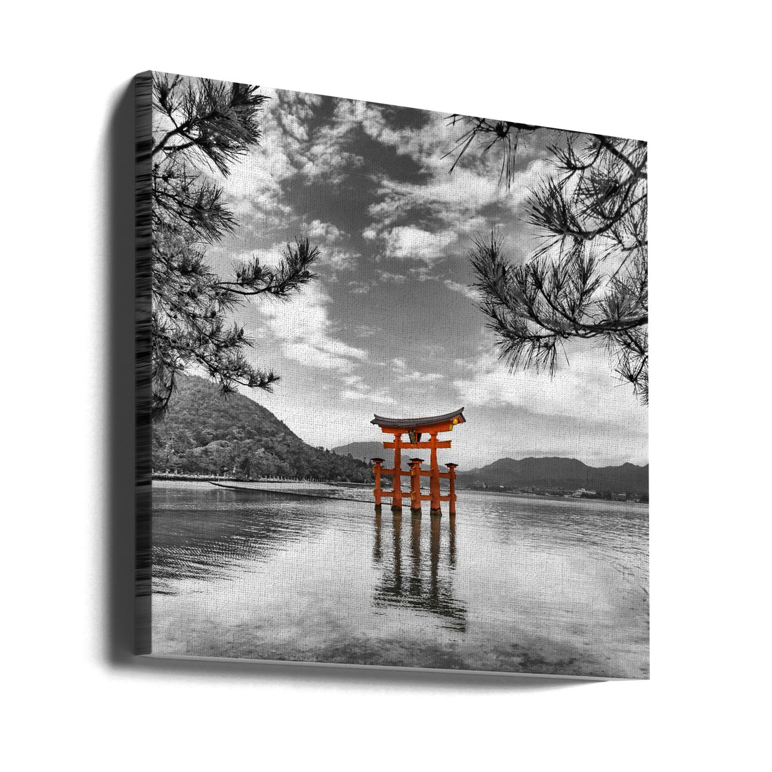 Vermilion Torii Miyajima by Melanie Viola | Japanese Shrine Gate, Large Canvas Wall Art Print | Artsy Earth