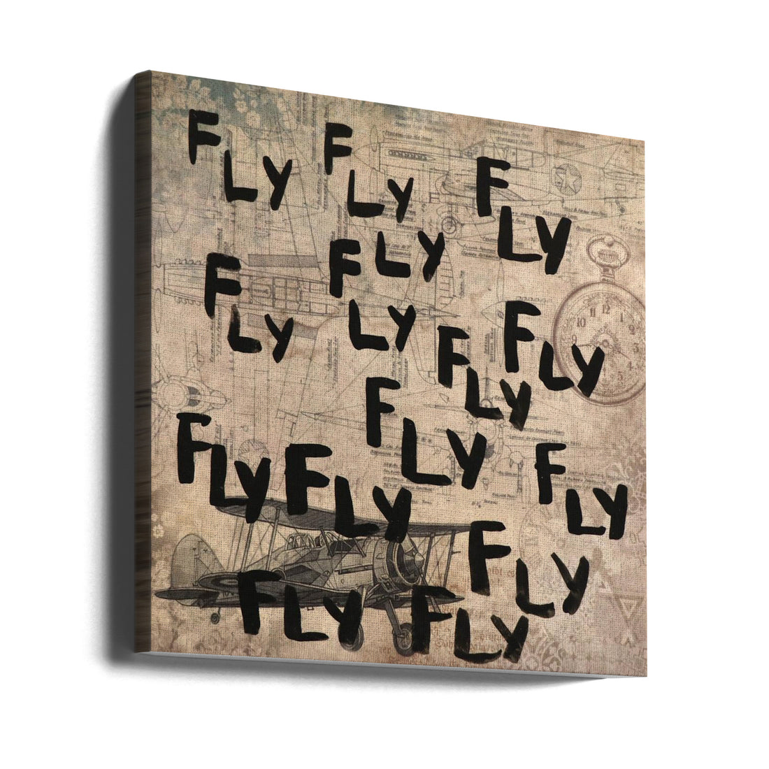 Fly Letter Art by Santhosh Ch | Handwritten Typography, Large Canvas Wall Art Print | Artsy Earth